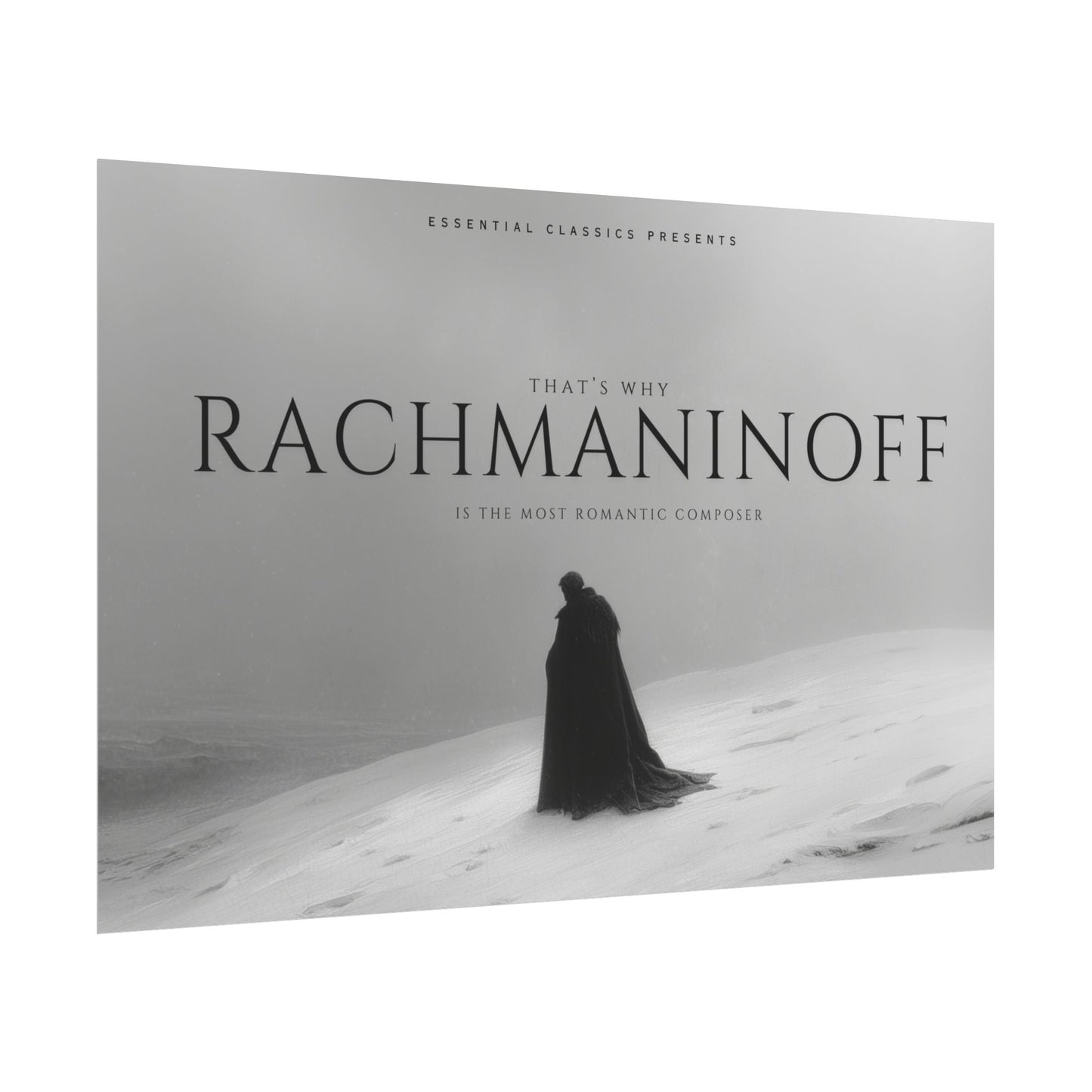 Romantic Rachmaninoff - Dramatic Music Print, Romantic Music Poster, Famous Composer Print, Moody Music Poster, Rachmaninoff Print
