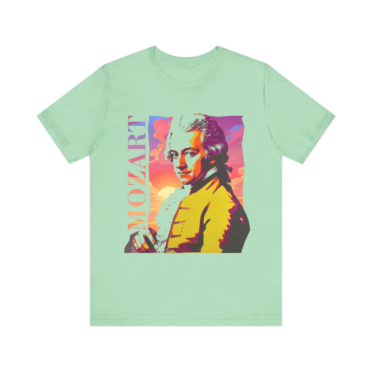 Wolfgang Amadeus Mozart T-Shirt Latin Music T-Shirt Gift for Mozart Lovers, Gift for Classical Music Lovers Mozart Printed T-Shirt