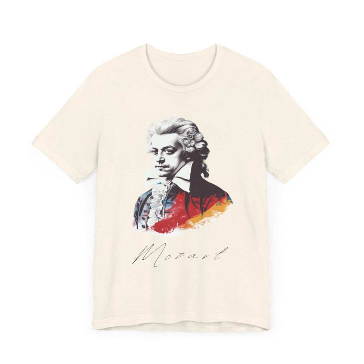 Mozart White T-Shirt - Handwriting Mozart Printed T-Shirt, Wolfgang Amadeus Mozart T-Shirt, Classical Music T-Shirt, Music T-Sirt