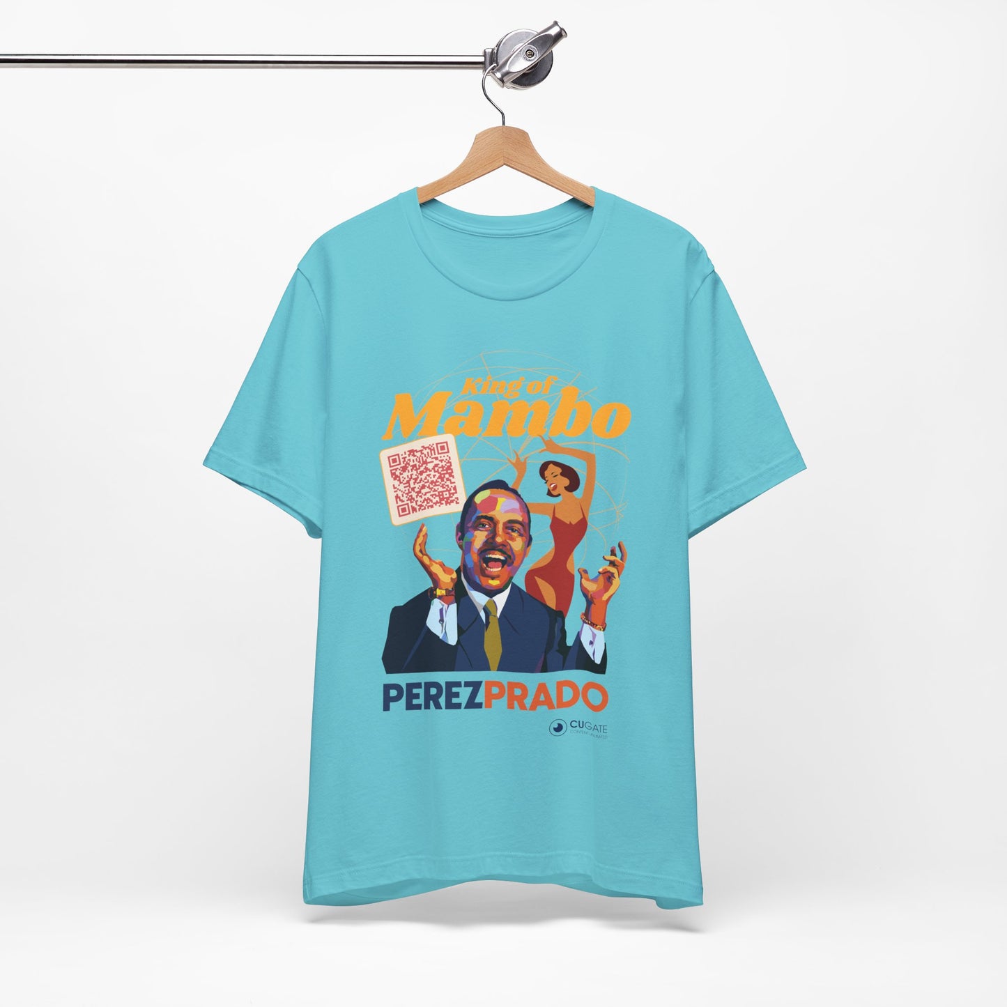 King of Mambo - Perez Prado Vive T-Shirt, Mambo T-Shirt Latin Music T-Shirt (QR-Playlist Included)