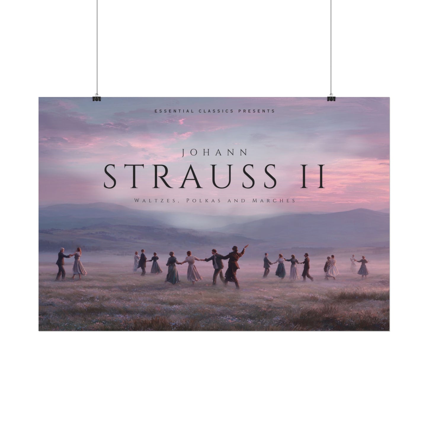 Johann Strauss II Waltzes - Polka Dance Print, Classical Marches Poster, Dance Party Print, Johann Strauss II Poster