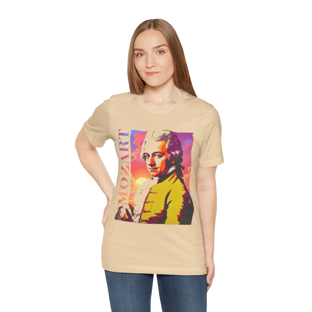 Wolfgang Amadeus Mozart T-Shirt Latin Music T-Shirt Gift for Mozart Lovers, Gift for Classical Music Lovers Mozart Printed T-Shirt