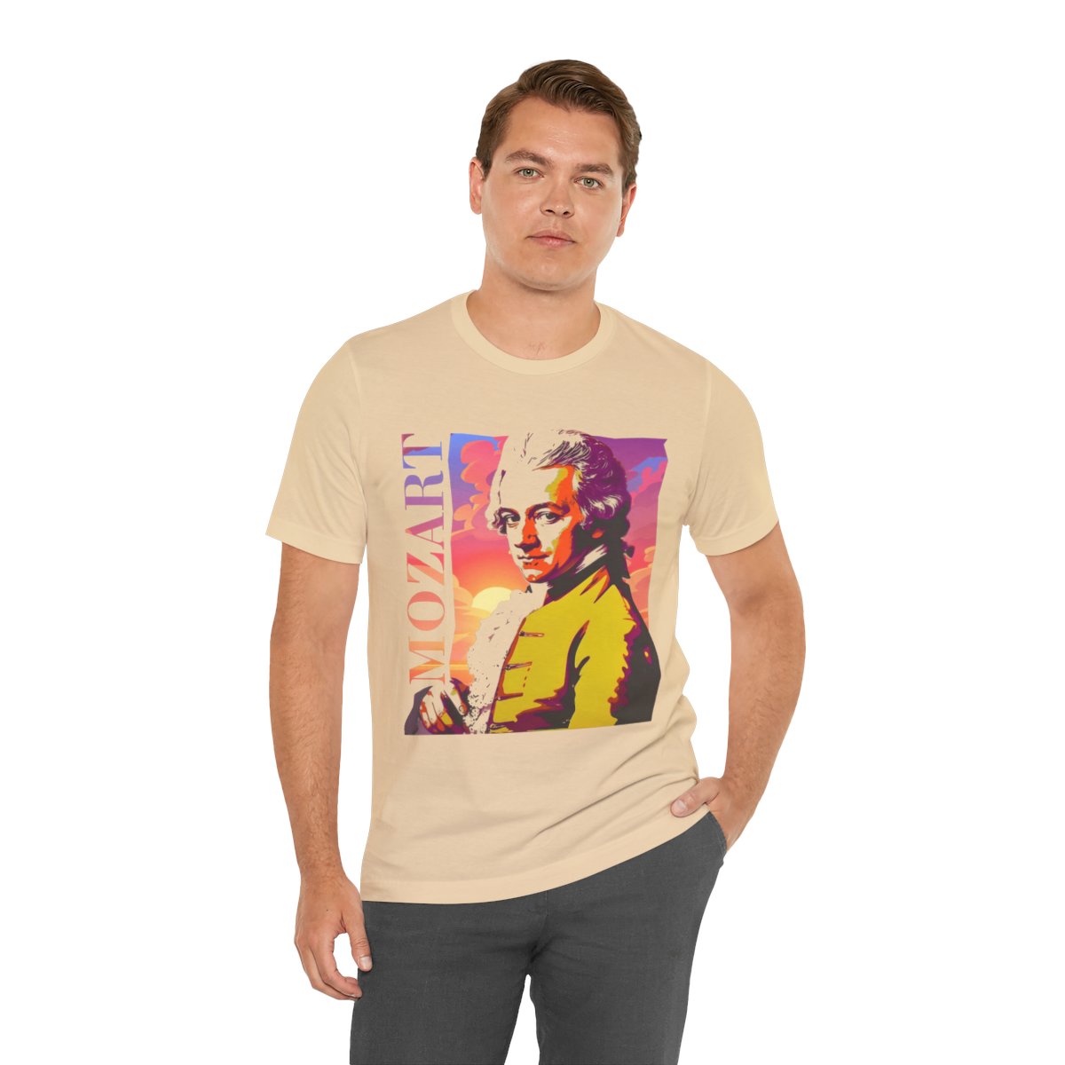 Wolfgang Amadeus Mozart T-Shirt Latin Music T-Shirt Gift for Mozart Lovers, Gift for Classical Music Lovers Mozart Printed T-Shirt