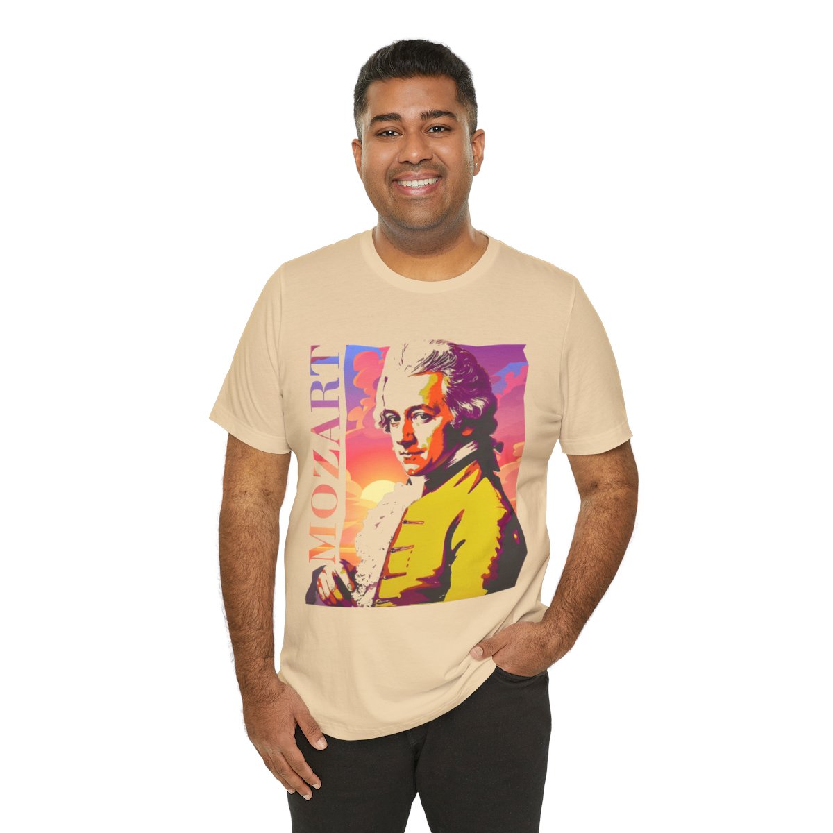 Wolfgang Amadeus Mozart T-Shirt Latin Music T-Shirt Gift for Mozart Lovers, Gift for Classical Music Lovers Mozart Printed T-Shirt