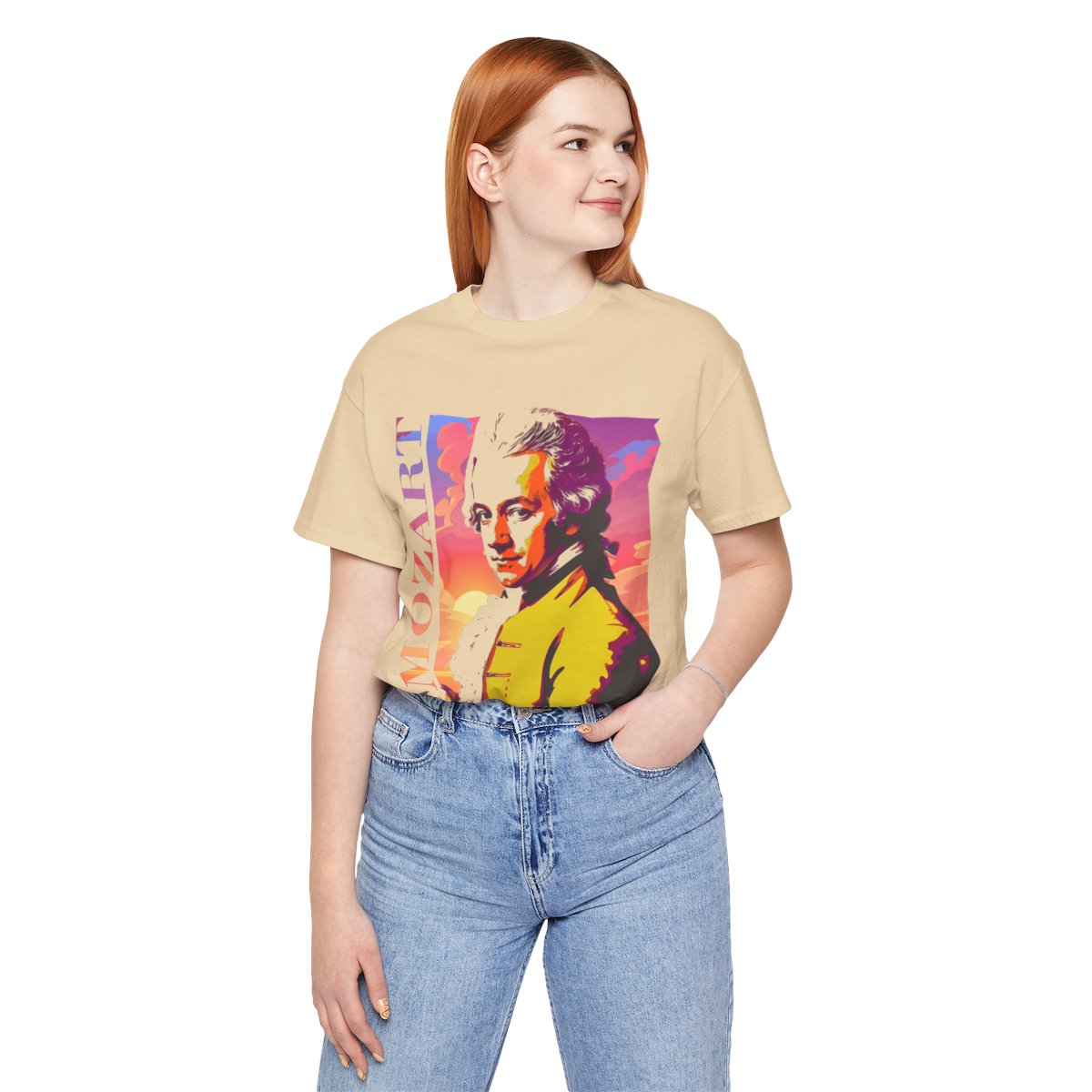 Wolfgang Amadeus Mozart T-Shirt Latin Music T-Shirt Gift for Mozart Lovers, Gift for Classical Music Lovers Mozart Printed T-Shirt