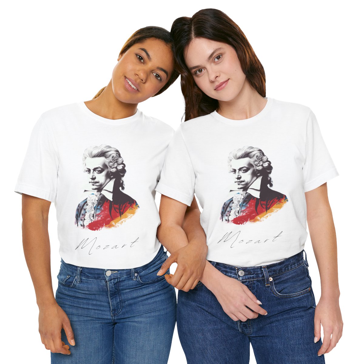 Mozart White T-Shirt - Handwriting Mozart Printed T-Shirt, Wolfgang Amadeus Mozart T-Shirt, Classical Music T-Shirt, Music T-Sirt