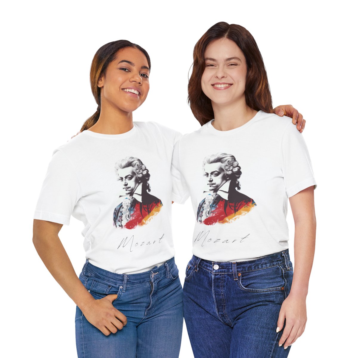 Mozart White T-Shirt - Handwriting Mozart Printed T-Shirt, Wolfgang Amadeus Mozart T-Shirt, Classical Music T-Shirt, Music T-Sirt