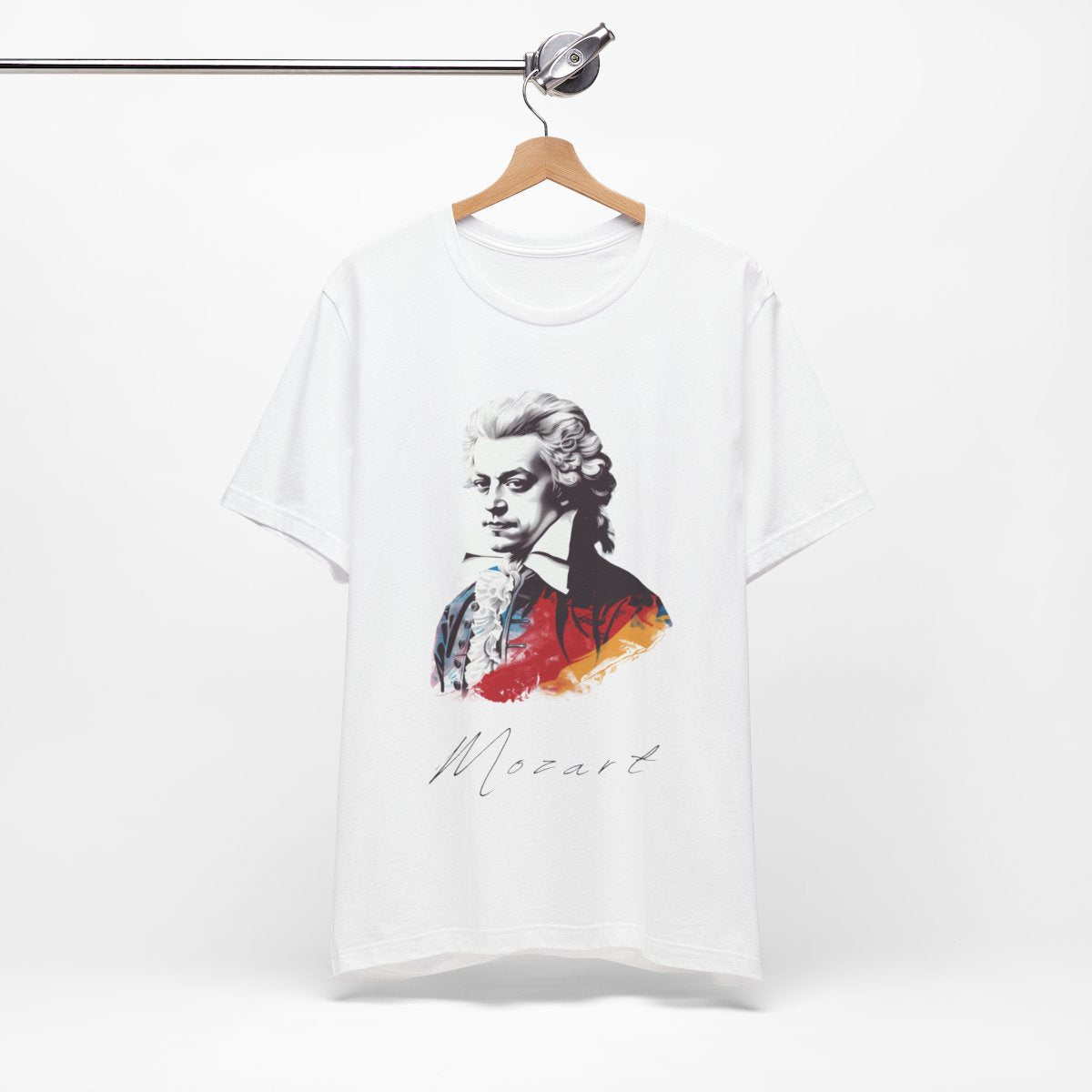 Mozart White T-Shirt - Handwriting Mozart Printed T-Shirt, Wolfgang Amadeus Mozart T-Shirt, Classical Music T-Shirt, Music T-Shirt