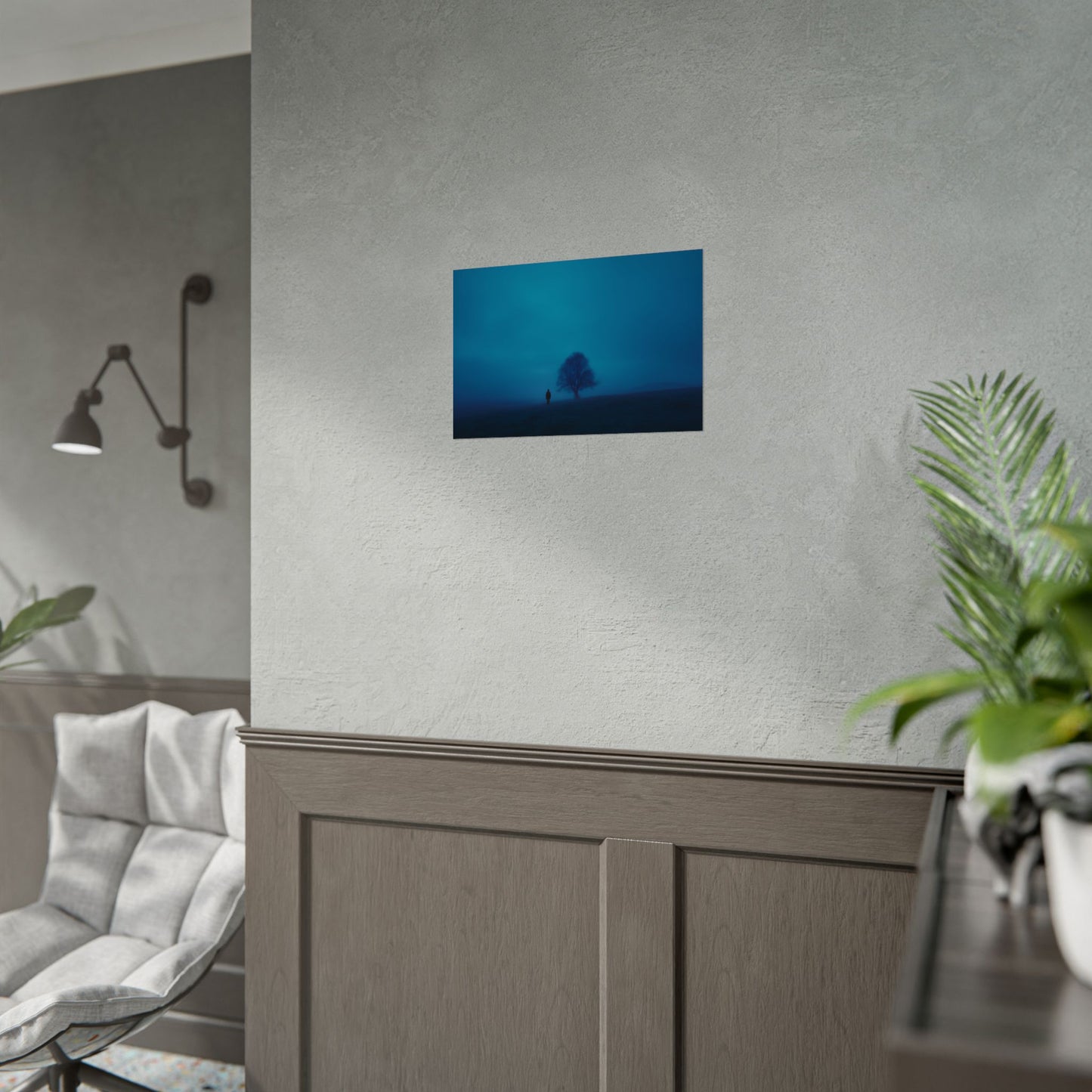 Without Words: Blue Hours - Relaxation Print, Magical Feeling Poster, Contemplative Mood Print, Poetic Moments Poster