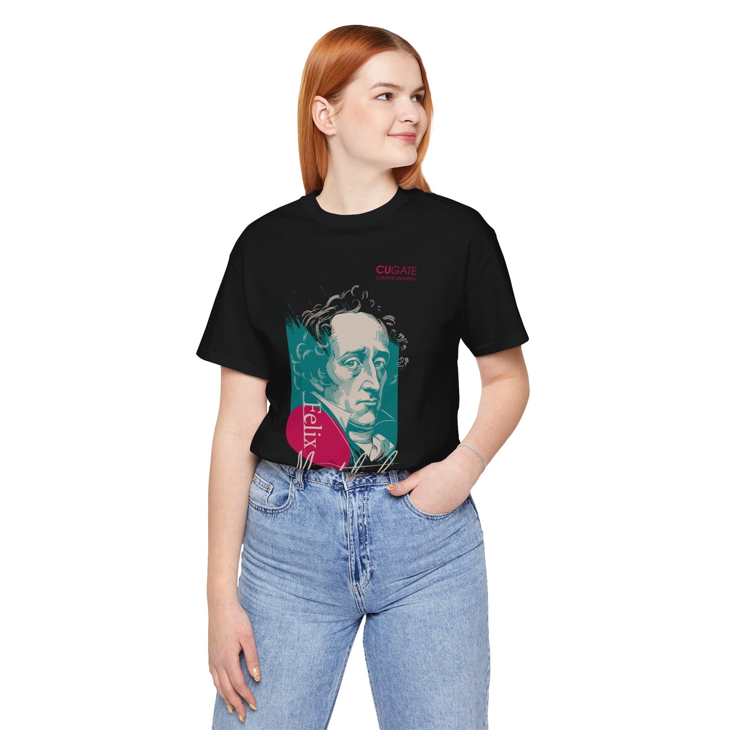 Felix Mendelssohn T-Shirt (Dark): Mendelssohn's Classical Music T-Shirt, Mendelssohn Shirt, Felix Mendelssohn Gift, Mendelssohn Tribute Tee
