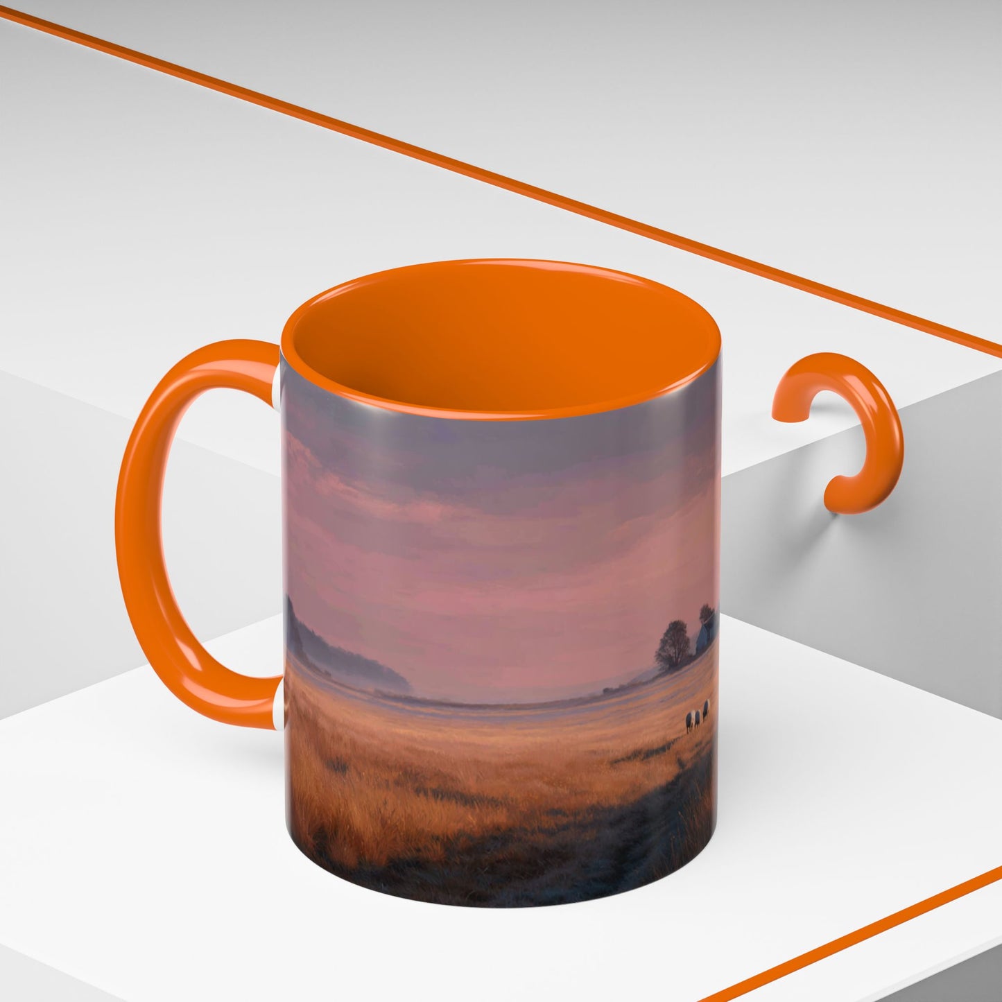 Slow Living Mug (EU) - Relaxation and Meditation Mug, Peaceful Countryside Mug, Farm and Country Mug