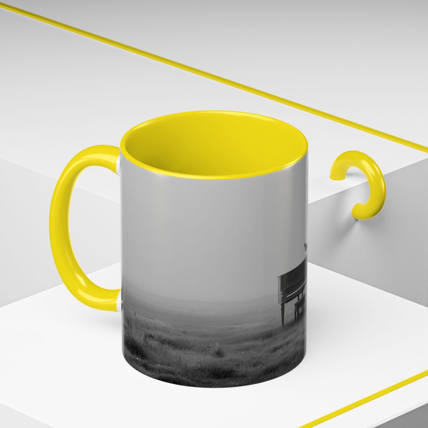 Mozart Piano Mug (EU) - Piano Mug, Piano Music Mug, Mozart Inspired Mug, Upright Piano Mug