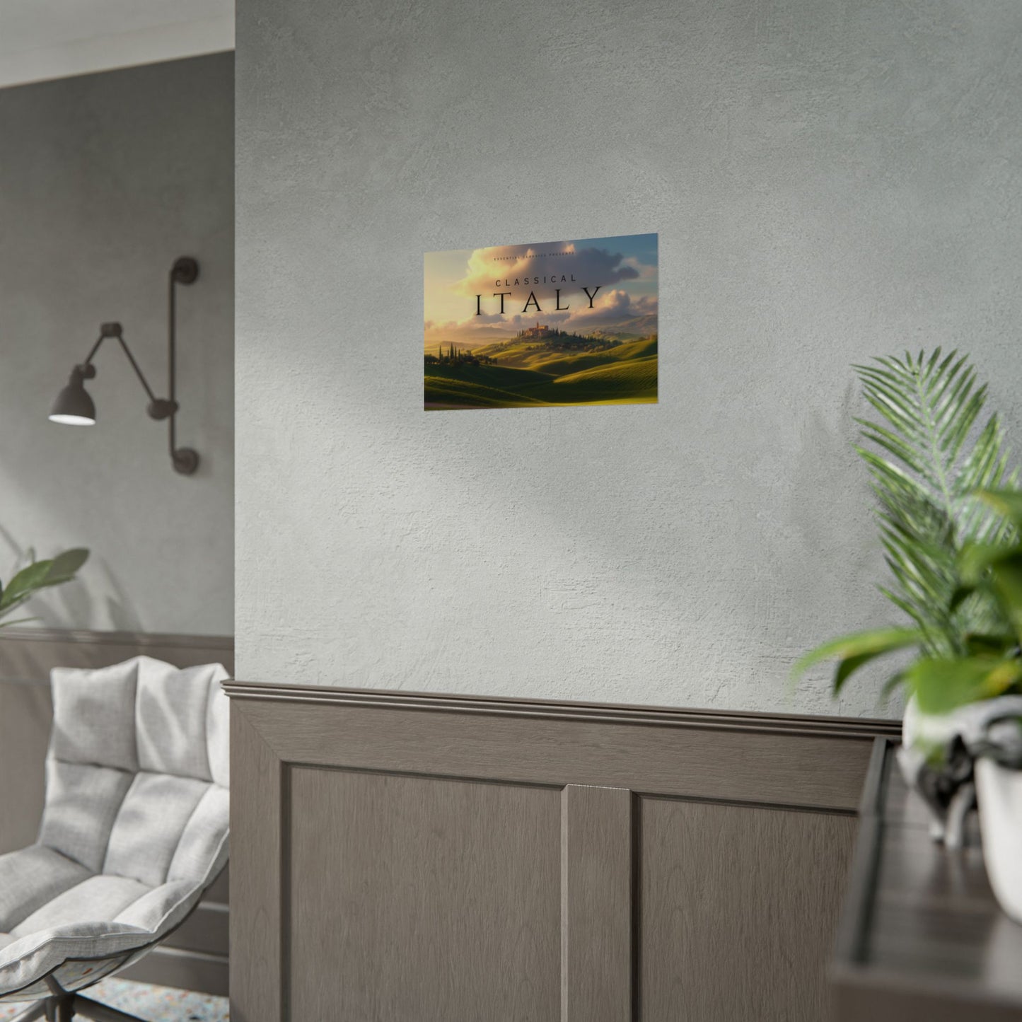 Italian Classical Music - Dramatic Art Print, Italian Country Side Poster, Musical Heritage of Italy Poster