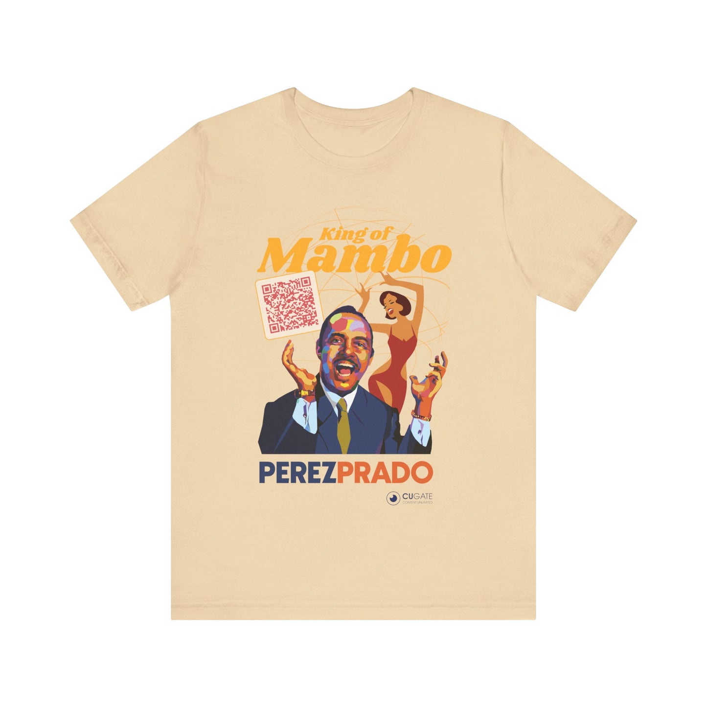 King of Mambo - Perez Prado Vive T-Shirt, Mambo T-Shirt Latin Music T-Shirt (QR-Playlist Included)