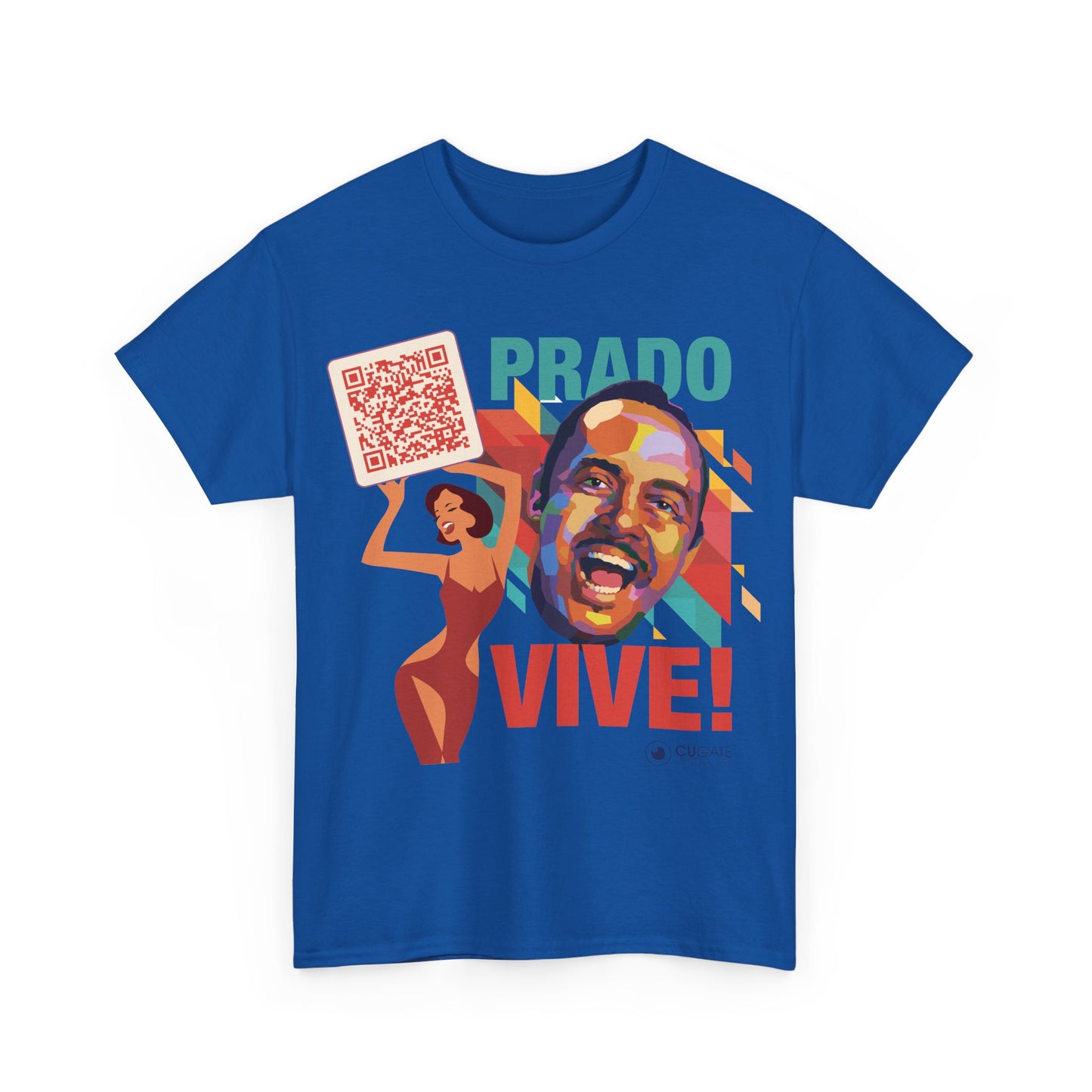 Prado Vive T-Shirt- Mambo T-Shirt, Latin Music T-Shirt (QR-Playlist Included), Playlist Tee