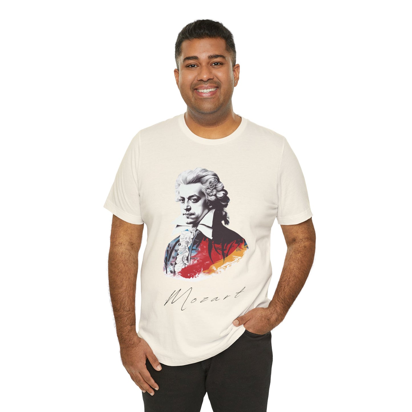 Mozart White T-Shirt - Comfy and Classy Wolfgang Amadeus Mozart T-Shirt
