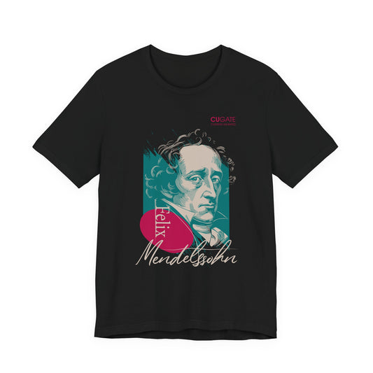Felix Mendelssohn T-Shirt (Dark): Mendelssohn's Classical Music T-Shirt, Mendelssohn Shirt, Felix Mendelssohn Gift, Mendelssohn Tribute Tee