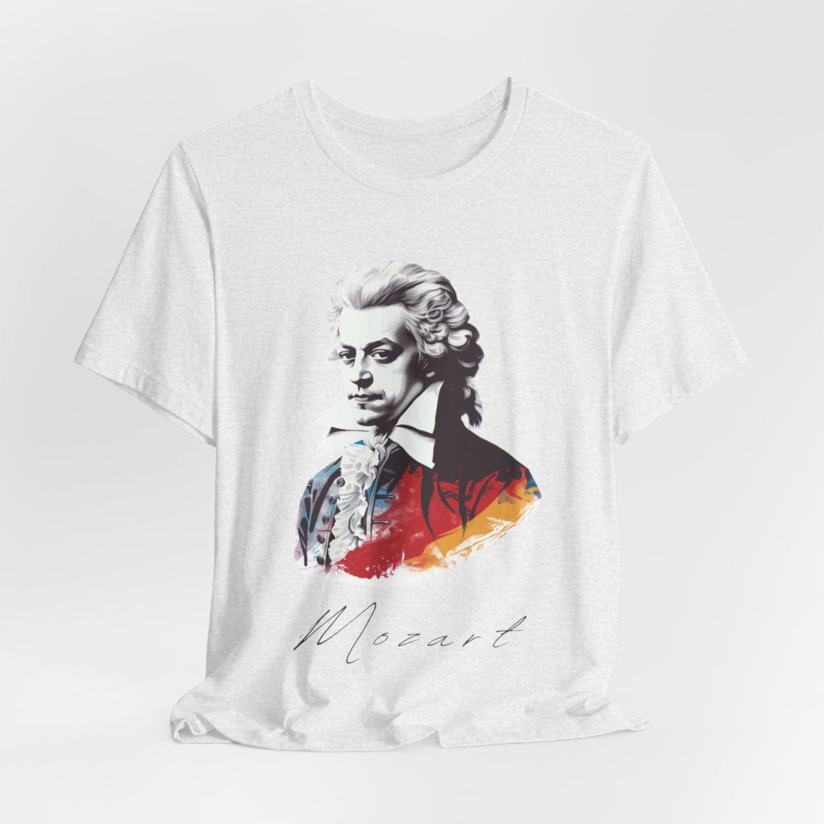 Mozart White T-Shirt - Handwriting Mozart Printed T-Shirt, Wolfgang Amadeus Mozart T-Shirt, Classical Music T-Shirt, Music T-Shirt