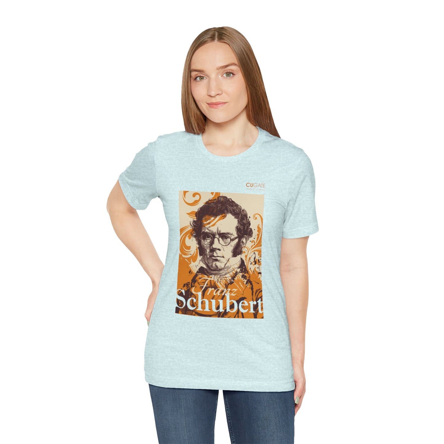 Schubert T-Shirt (Light): Classical Composer T-Shirt, Classical Music Shirt, Franz Schubert Tribute Tee
