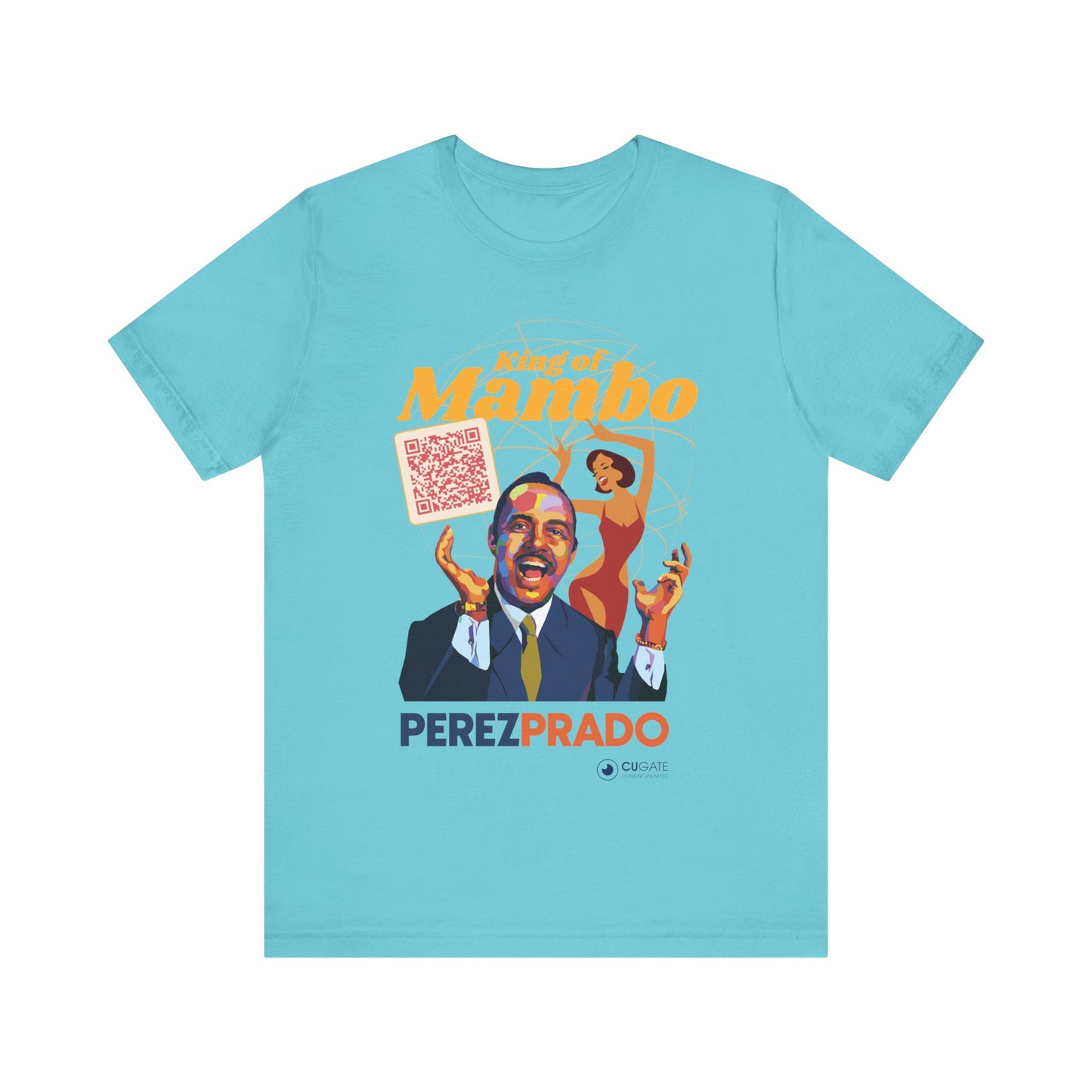 King of Mambo - Perez Prado Vive T-Shirt, Mambo T-Shirt Latin Music T-Shirt (QR-Playlist Included)