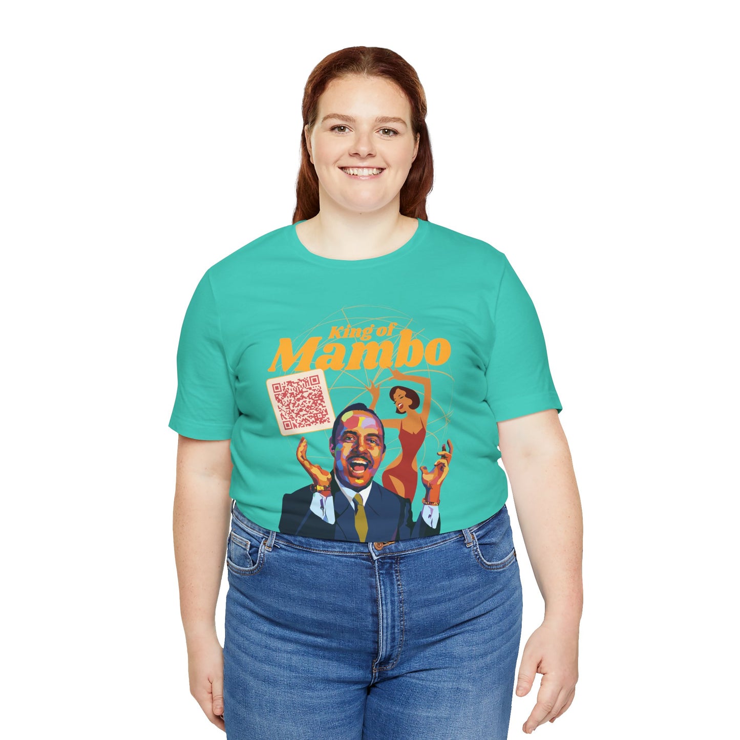 King of Mambo - Perez Prado Vive T-Shirt, Mambo T-Shirt Latin Music T-Shirt (QR-Playlist Included)