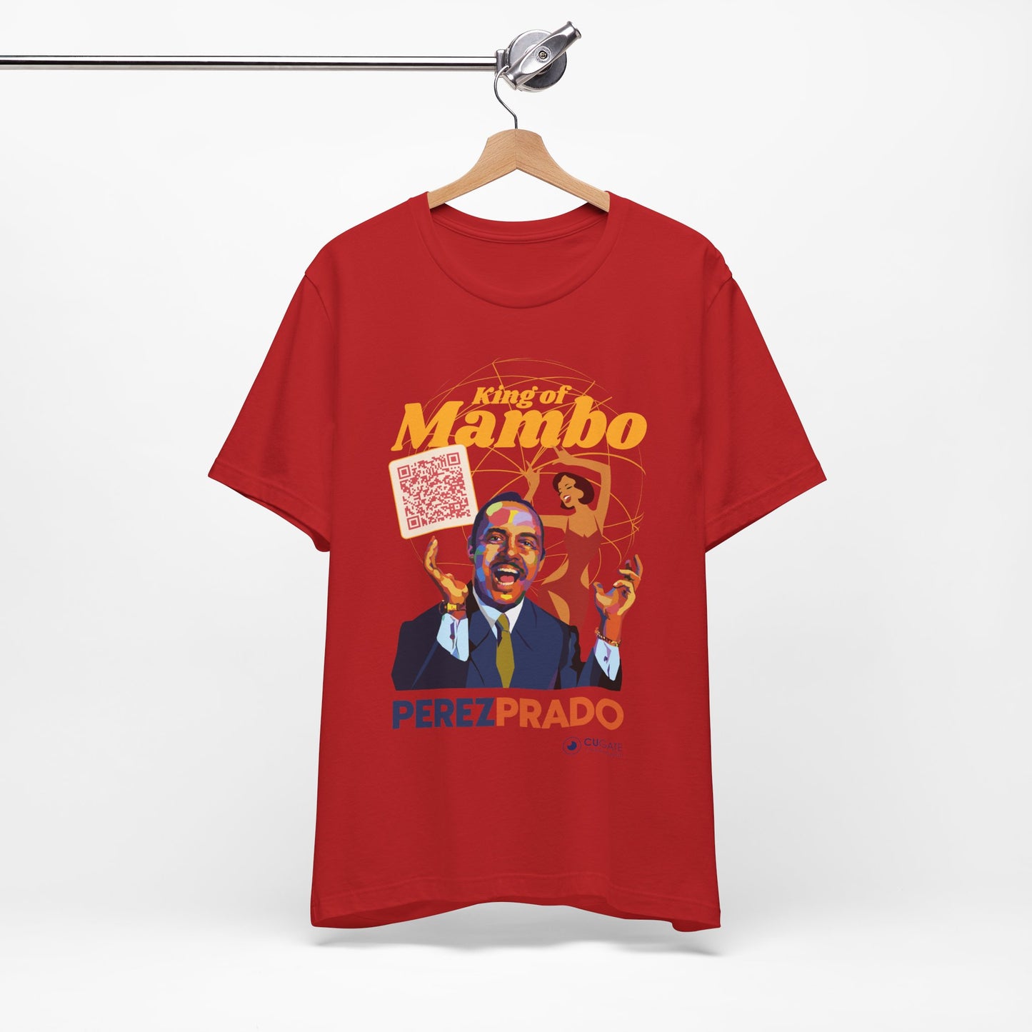 King of Mambo - Perez Prado Vive T-Shirt, Mambo T-Shirt Latin Music T-Shirt (QR-Playlist Included)