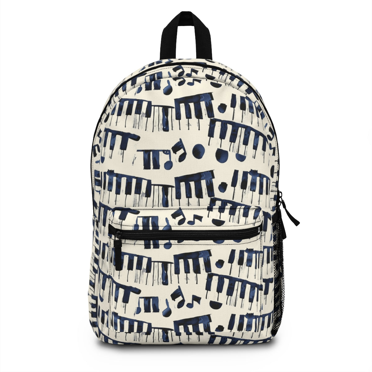 Cream Piano Patterned Backpack Cream Piano Backpack Piano Pattern Bag