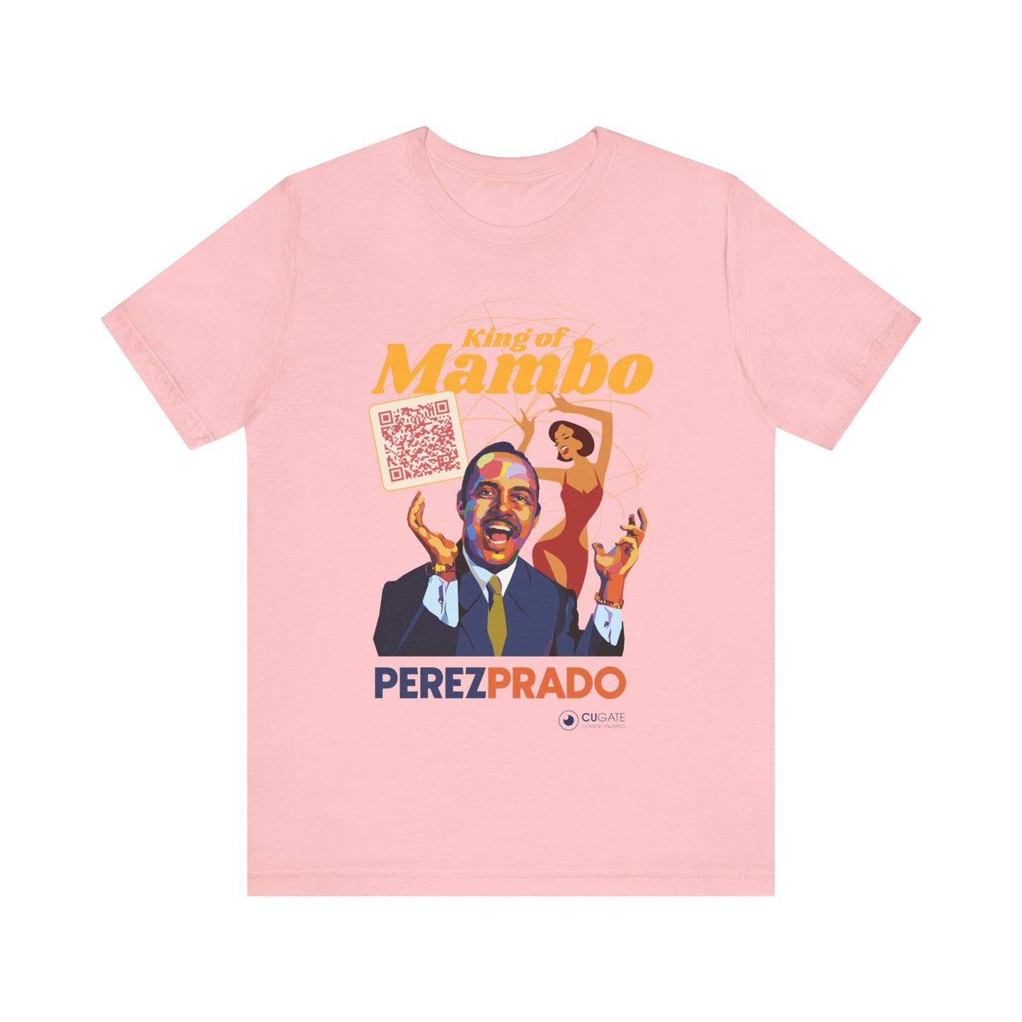 King of Mambo - Perez Prado Vive T-Shirt, Mambo T-Shirt Latin Music T-Shirt (QR-Playlist Included)
