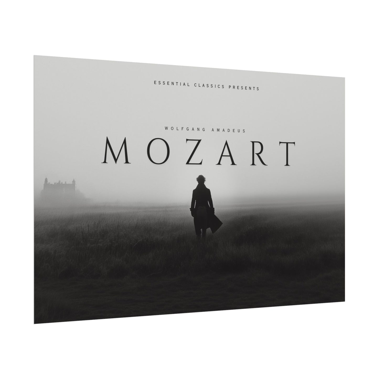 Journey with Mozart Poster - Classical Music Art Print, Elegant Music Poster