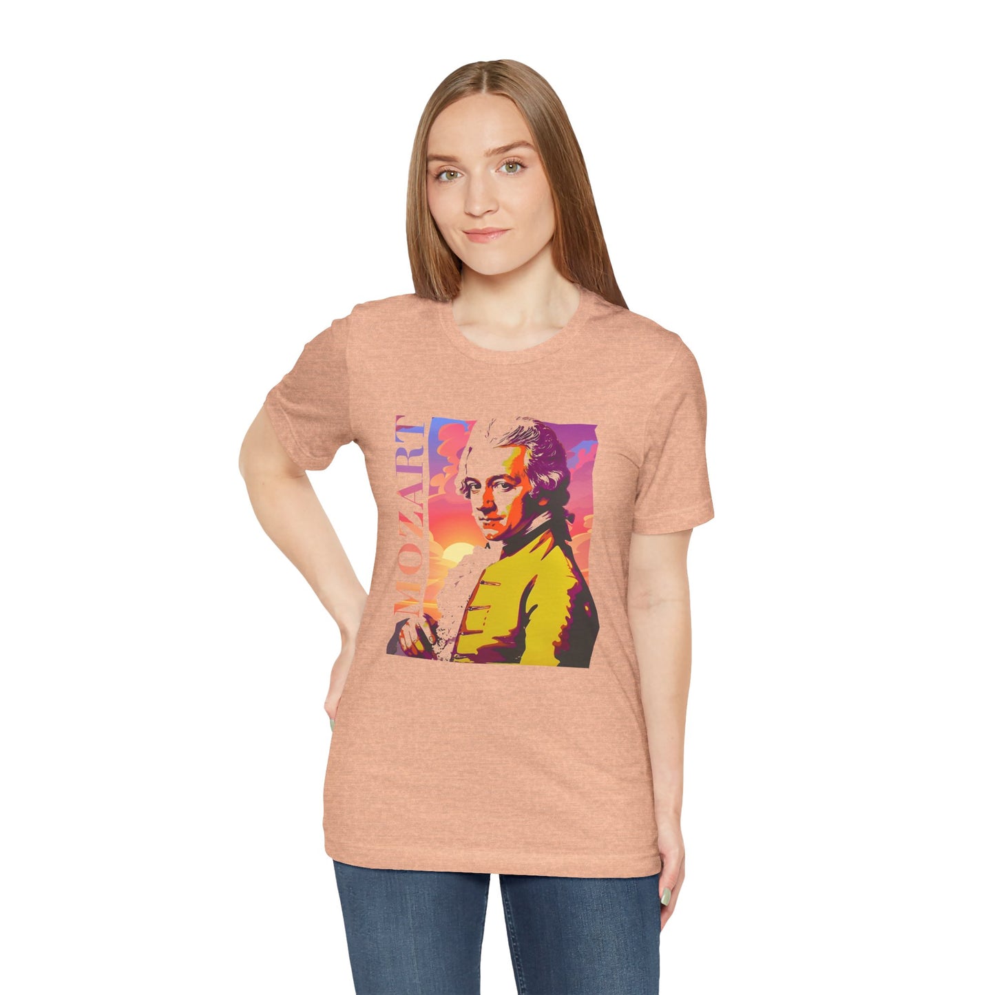 Mozart Sunset T-Shirt: Classical Music T-Shirt, Mozart Shirt, Wolfgang Amadeus Mozart Gift, Mozart Tribute Tee