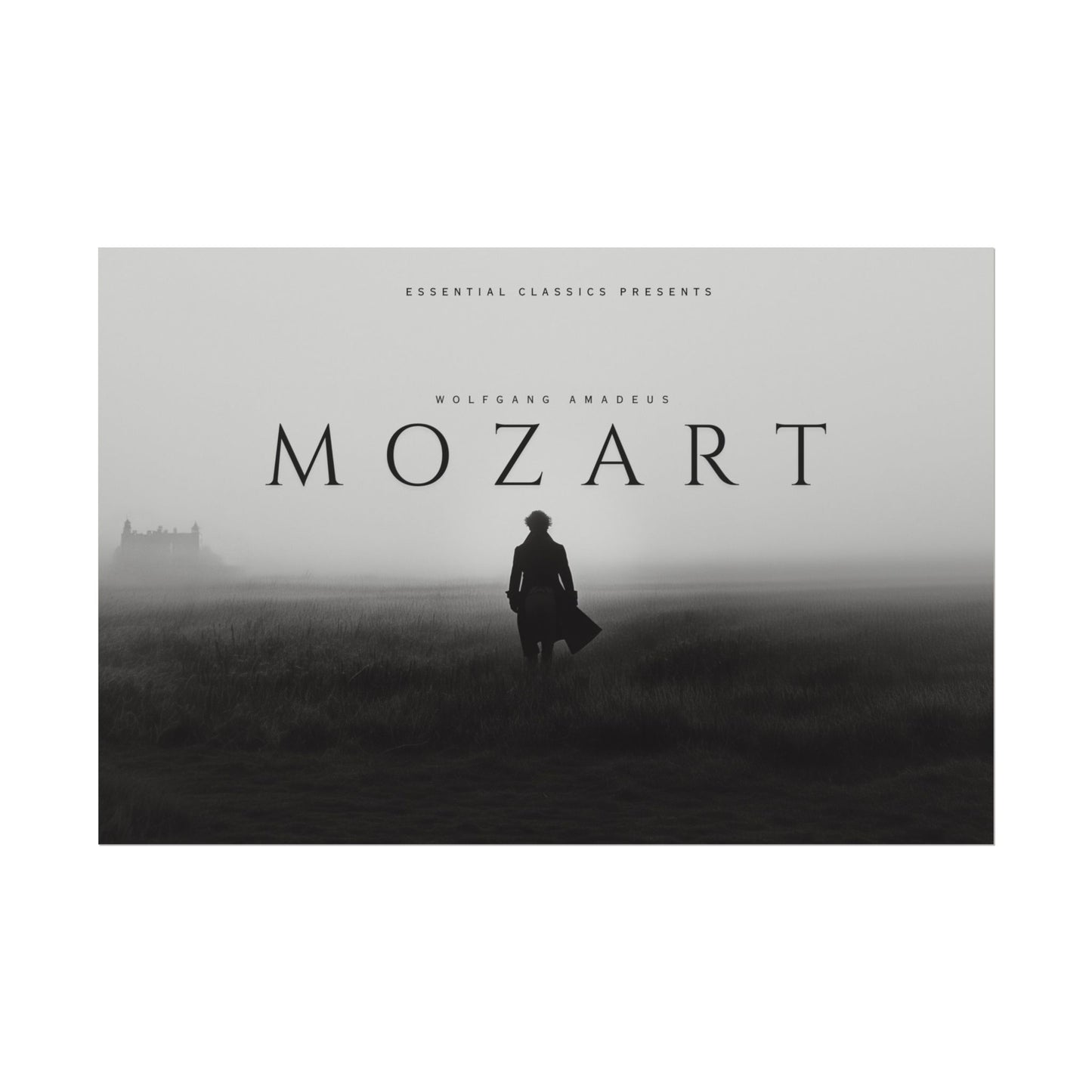 Journey with Mozart Poster - Classical Music Art Print, Elegant Music Poster