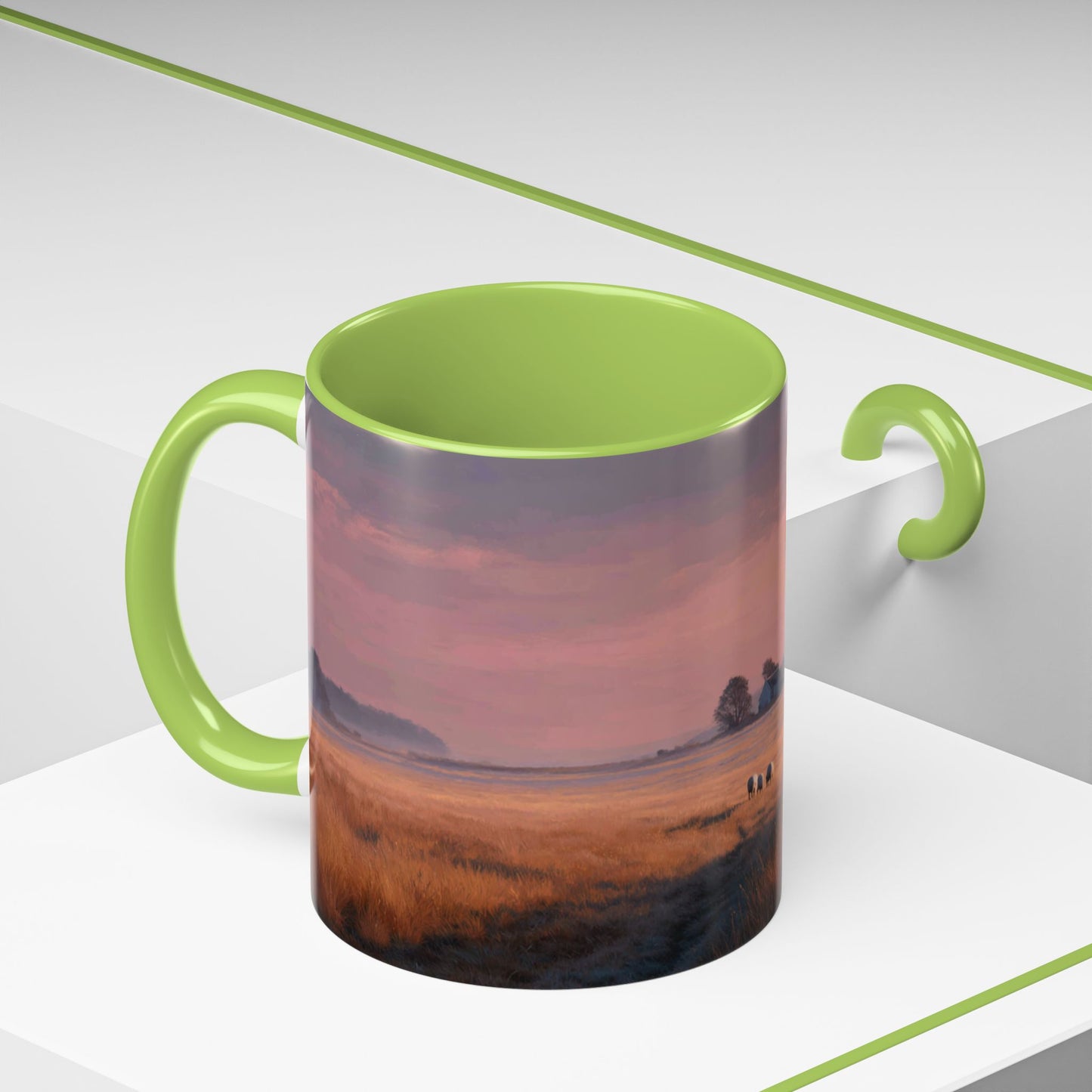 Slow Living Mug (EU) - Relaxation and Meditation Mug, Peaceful Countryside Mug, Farm and Country Mug