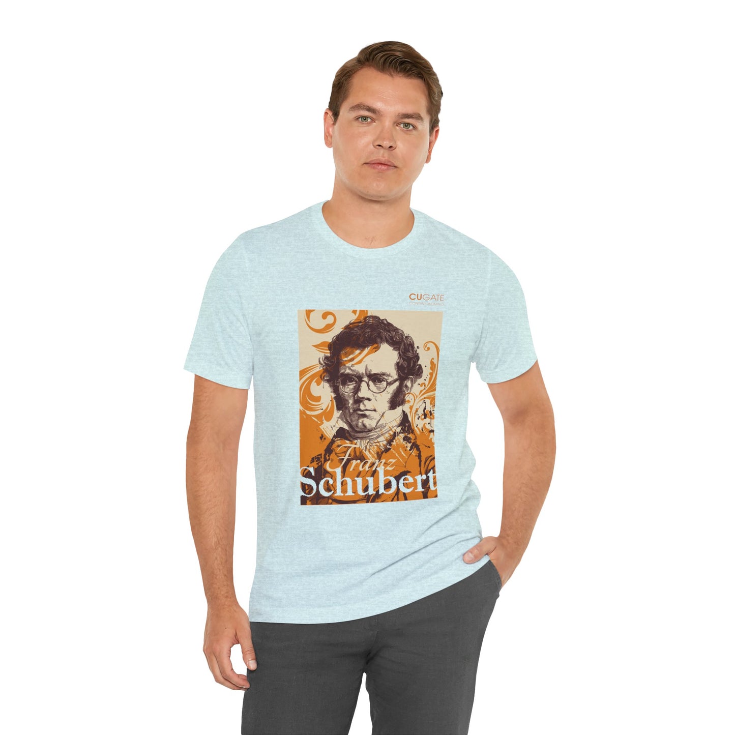 Schubert T-Shirt (Light): Classical Composer T-Shirt, Classical Music Shirt, Franz Schubert Tribute Tee