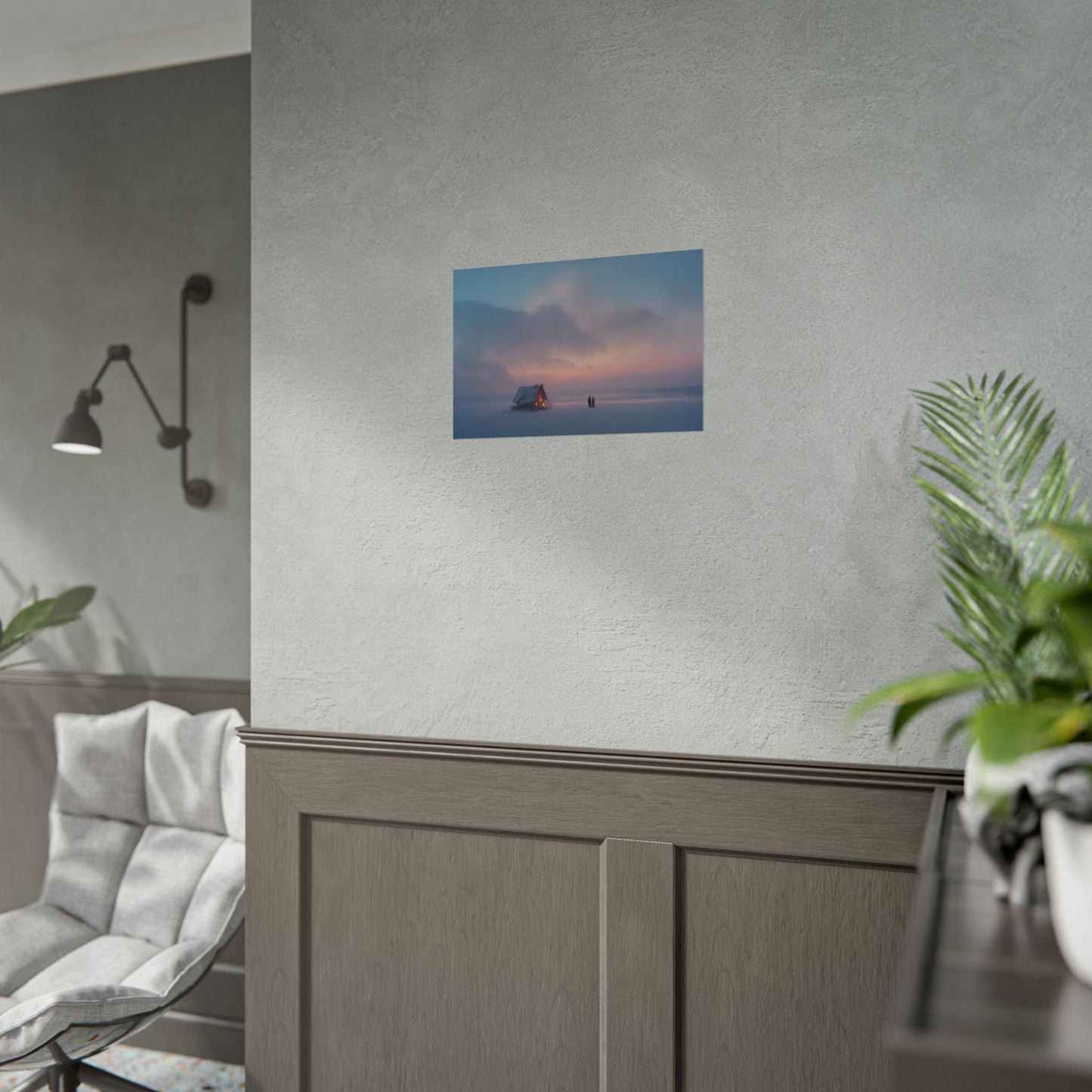 Without Words: Classical December - Winter Poster, Winter Sunrise Print, Peaceful Landscape Poster, Holiday Decor Print