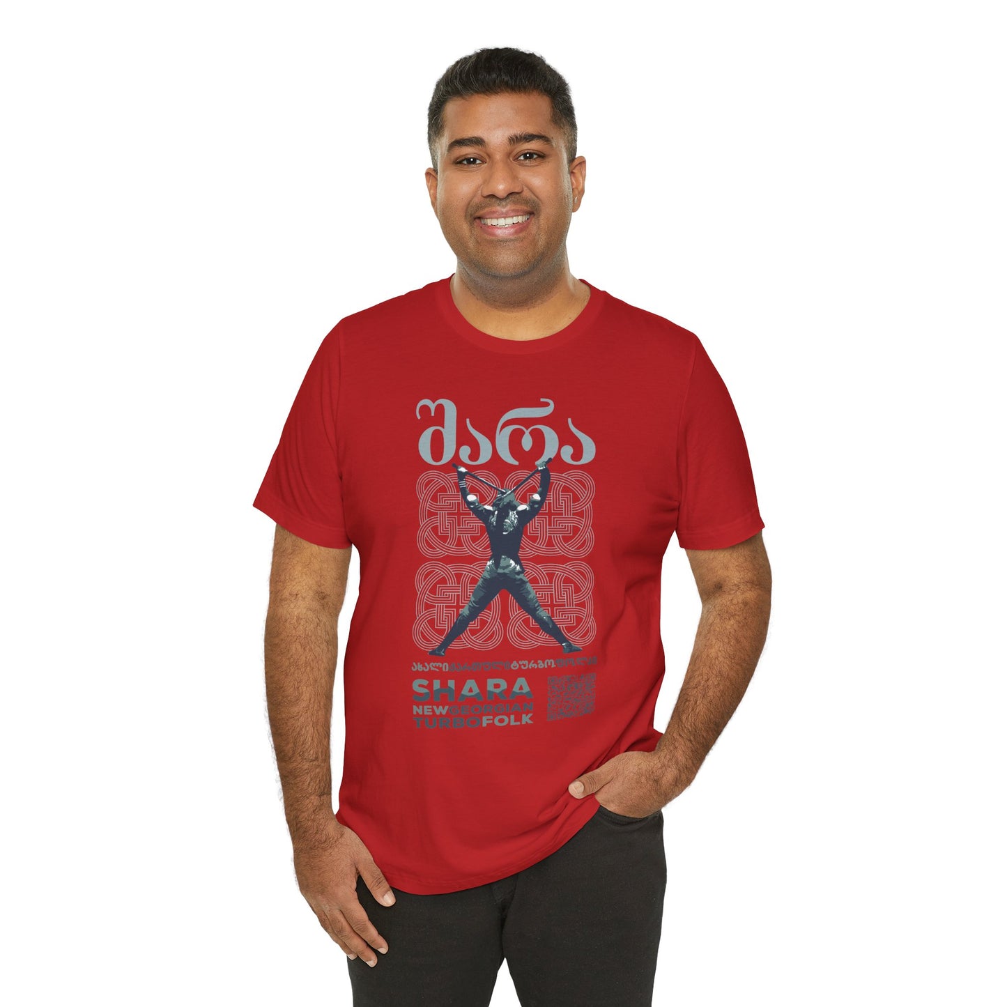 Shara Band T-Shirt - Georgian Turbo Folk (QR), Georgian Folk Music Shirt, Georgian Playlist Shirt