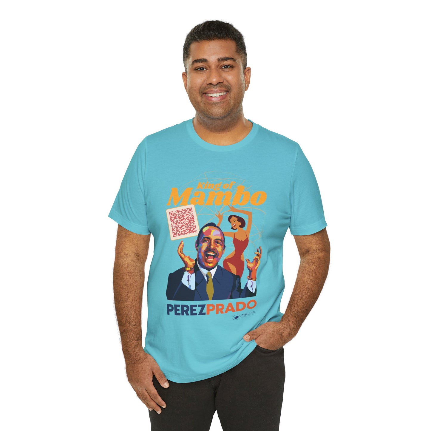 King of Mambo - Perez Prado Vive T-Shirt, Mambo T-Shirt Latin Music T-Shirt (QR-Playlist Included)
