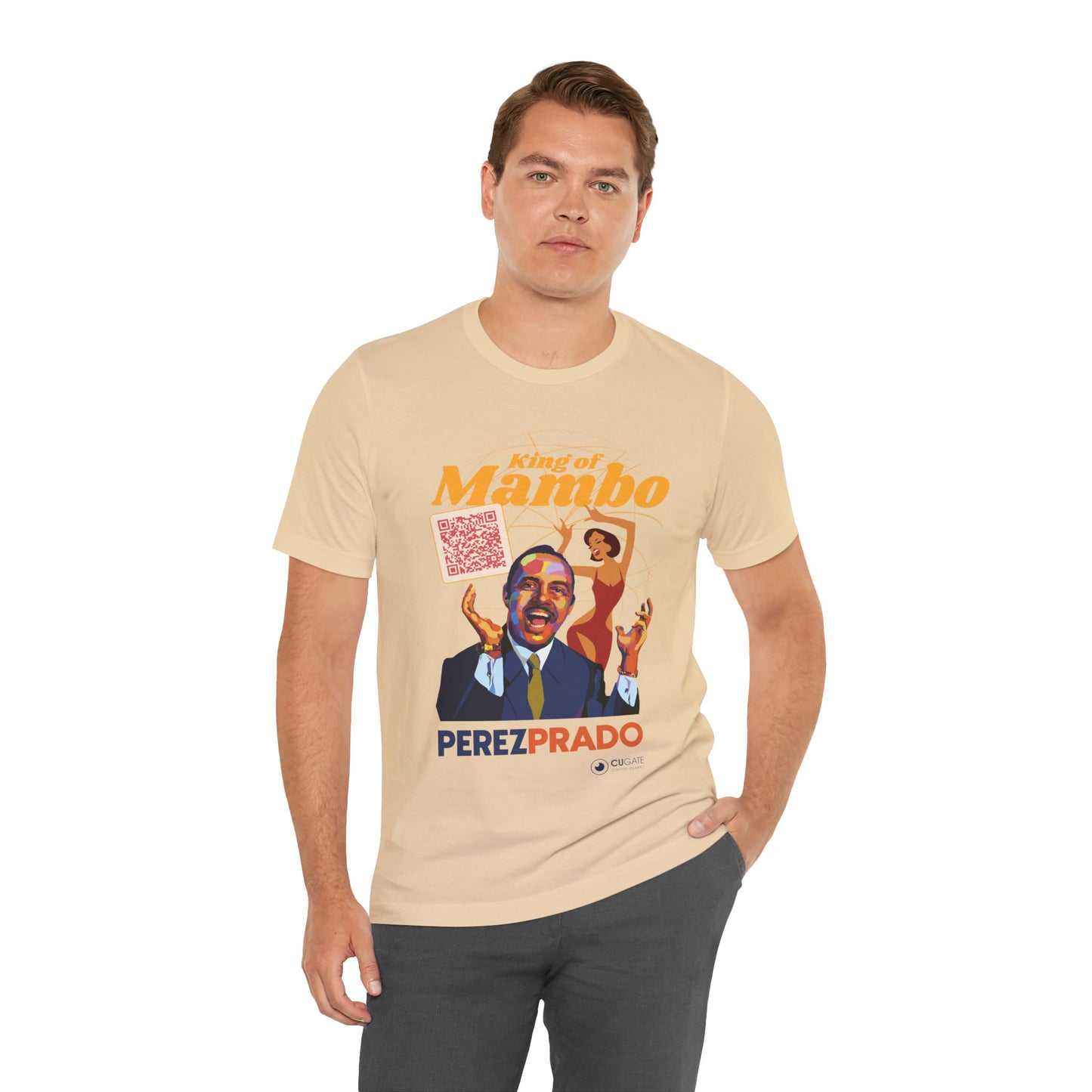 King of Mambo - Perez Prado Vive T-Shirt, Mambo T-Shirt Latin Music T-Shirt (QR-Playlist Included)