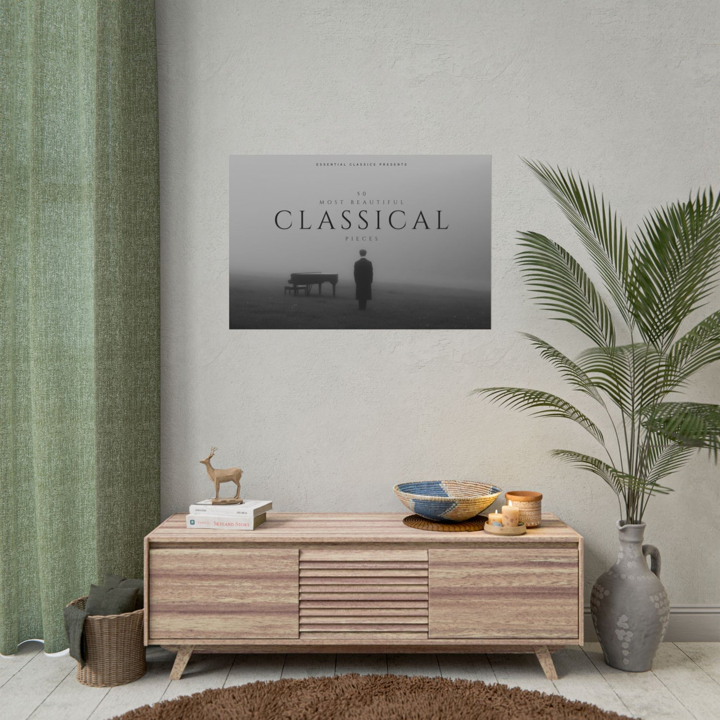 Most Beautiful Classic Pieces- Piano Print, Escape Reality Poster, Mozart Inspired Print, Beethoven Inspired Poster, Debussy Inspired Print