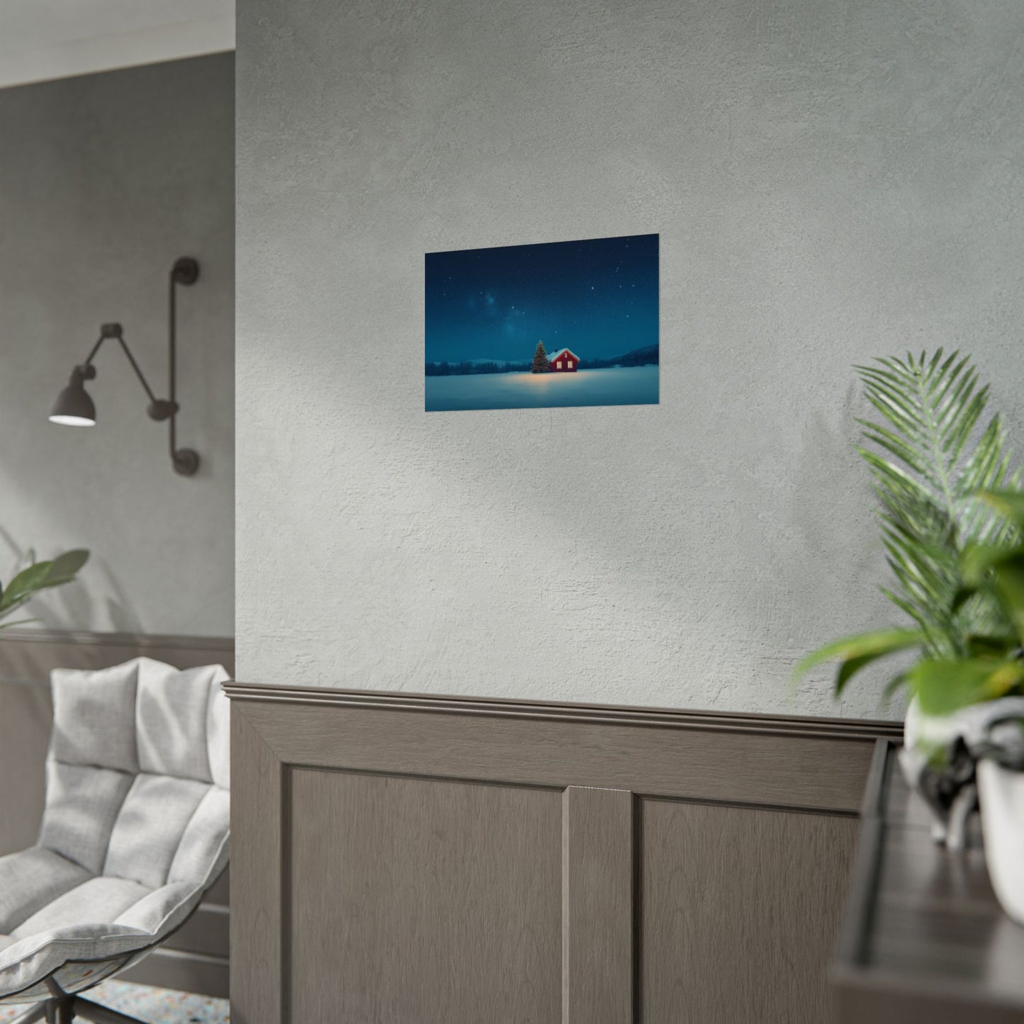 Without Words: Classical Christmas- Winter Hut Poster, Christmas Print, North Pole Poster, Classical Music Print, Christmas Decor Poster