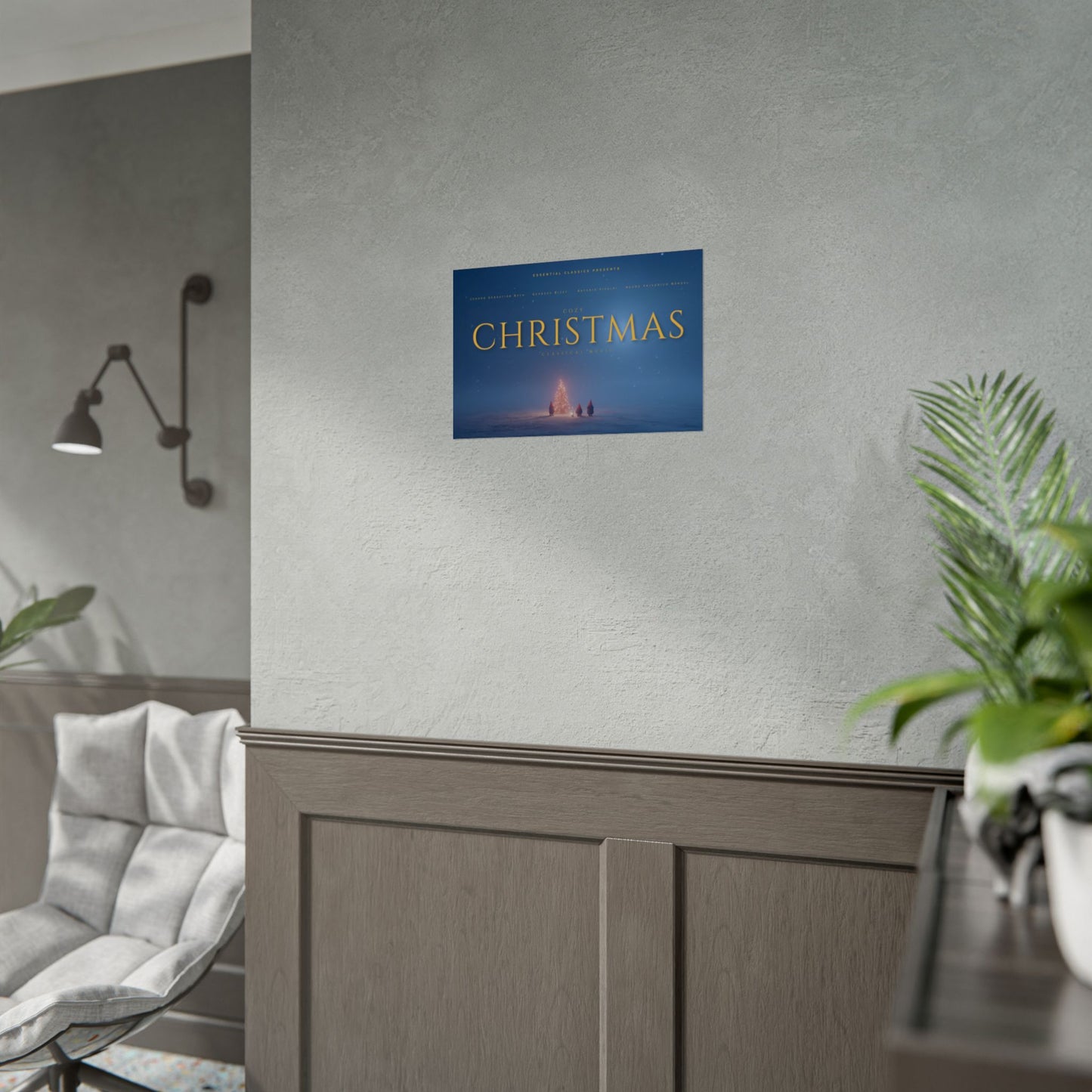 Cozy Christmas - Elves Poster, Snowy Print, Classical Music Inspired Poster, North Pole Print, Christmas Poster, Winter Print