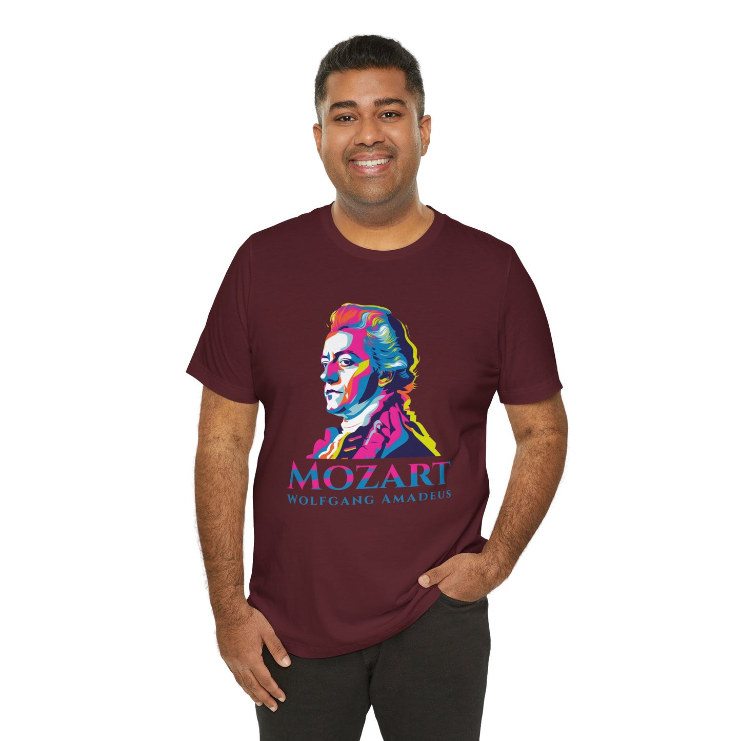 Mozart Statue T-Shirt: Classical Music T-Shirt, Mozart Shirt, Wolfgang Amadeus Mozart Gift, Mozart Tribute Tee, Mozart Profile Tee