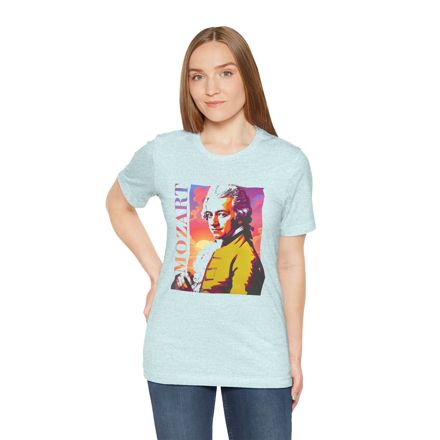 Mozart Sunset T-Shirt: Classical Music T-Shirt, Mozart Shirt, Wolfgang Amadeus Mozart Gift, Mozart Tribute Tee