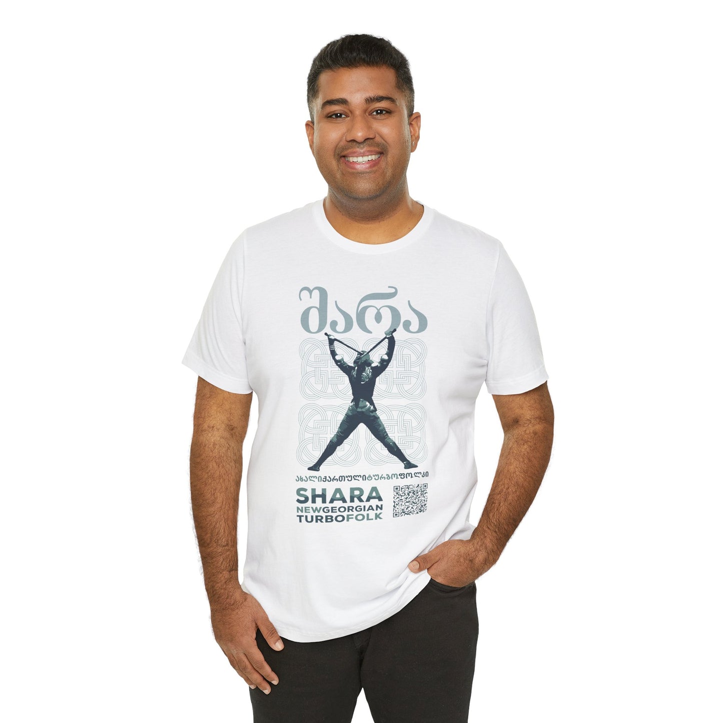 Shara Band T-Shirt - Georgian Turbo Folk (QR), Georgian Folk Music Shirt, Georgian Playlist Shirt