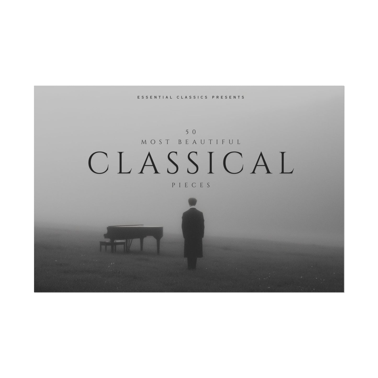 Most Beautiful Classic Pieces- Piano Print, Escape Reality Poster, Mozart Inspired Print, Beethoven Inspired Poster, Debussy Inspired Print