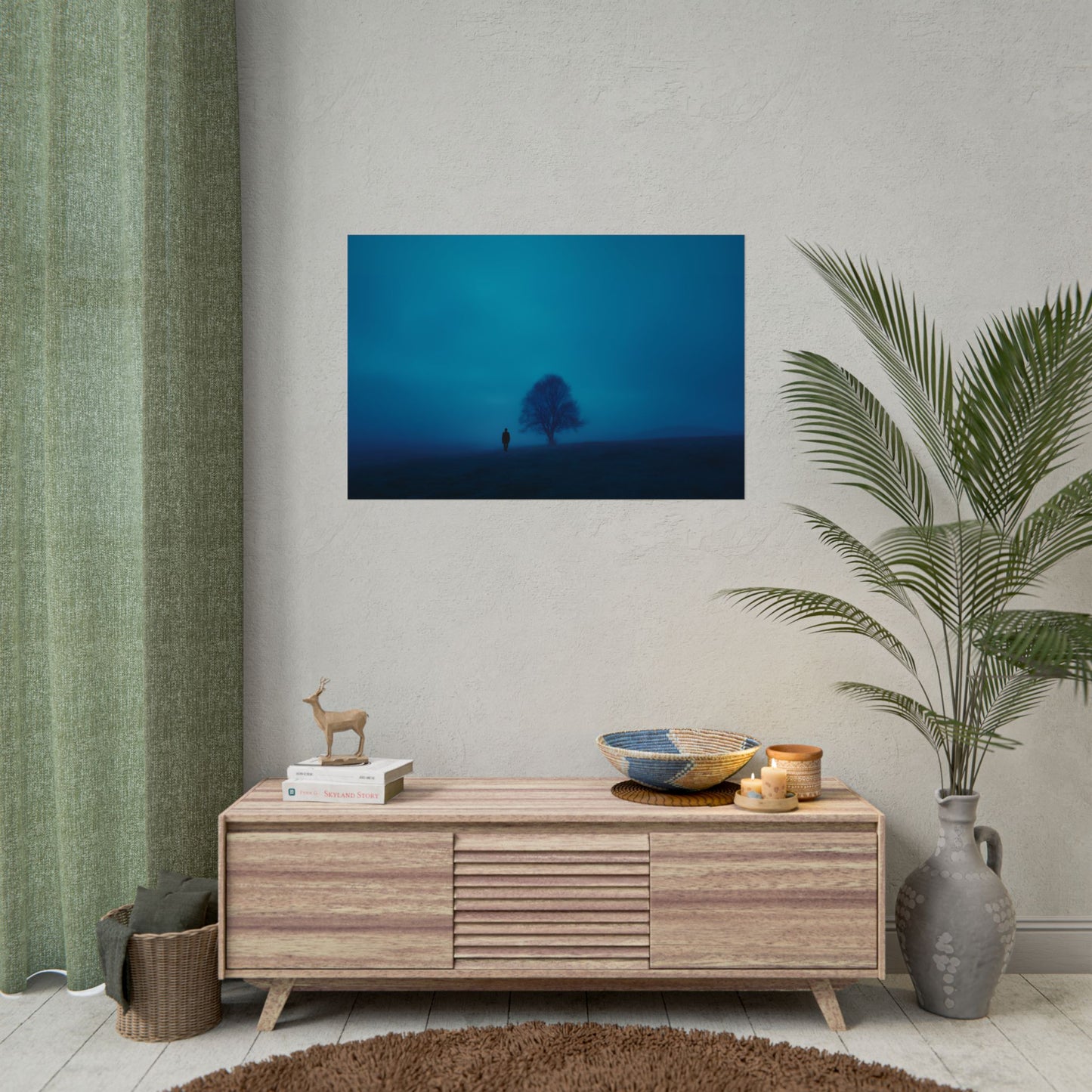 Without Words: Blue Hours - Relaxation Print, Magical Feeling Poster, Contemplative Mood Print, Poetic Moments Poster