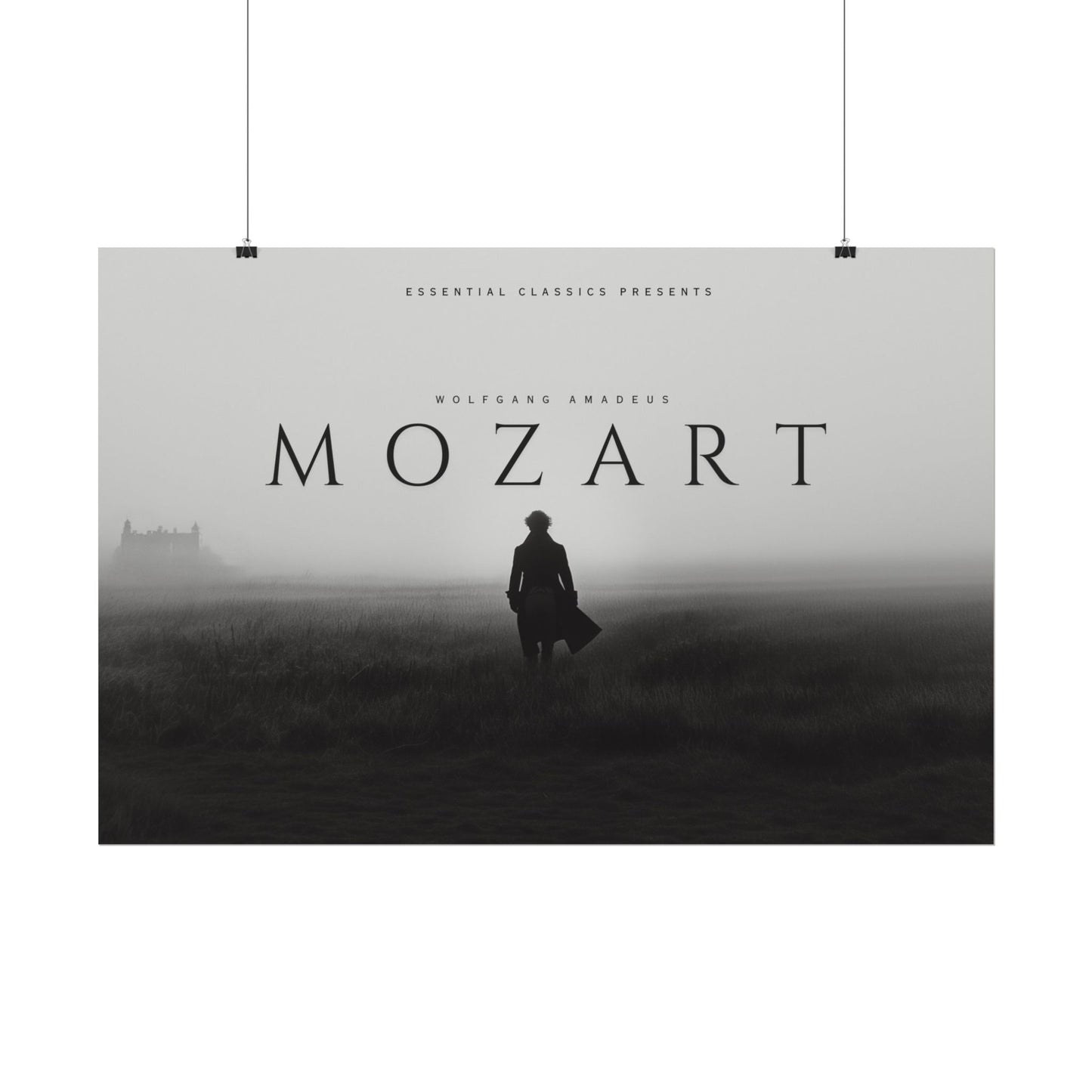 Journey with Mozart Poster - Classical Music Art Print, Elegant Music Poster