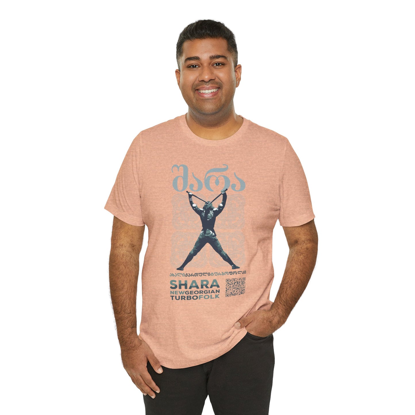 Shara Band T-Shirt - Georgian Turbo Folk (QR), Georgian Folk Music Shirt, Georgian Playlist Shirt