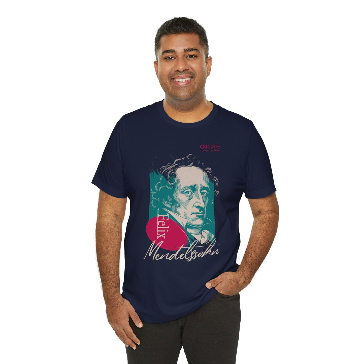 Felix Mendelssohn T-Shirt (Dark): Mendelssohn's Classical Music T-Shirt, Mendelssohn Shirt, Felix Mendelssohn Gift, Mendelssohn Tribute Tee