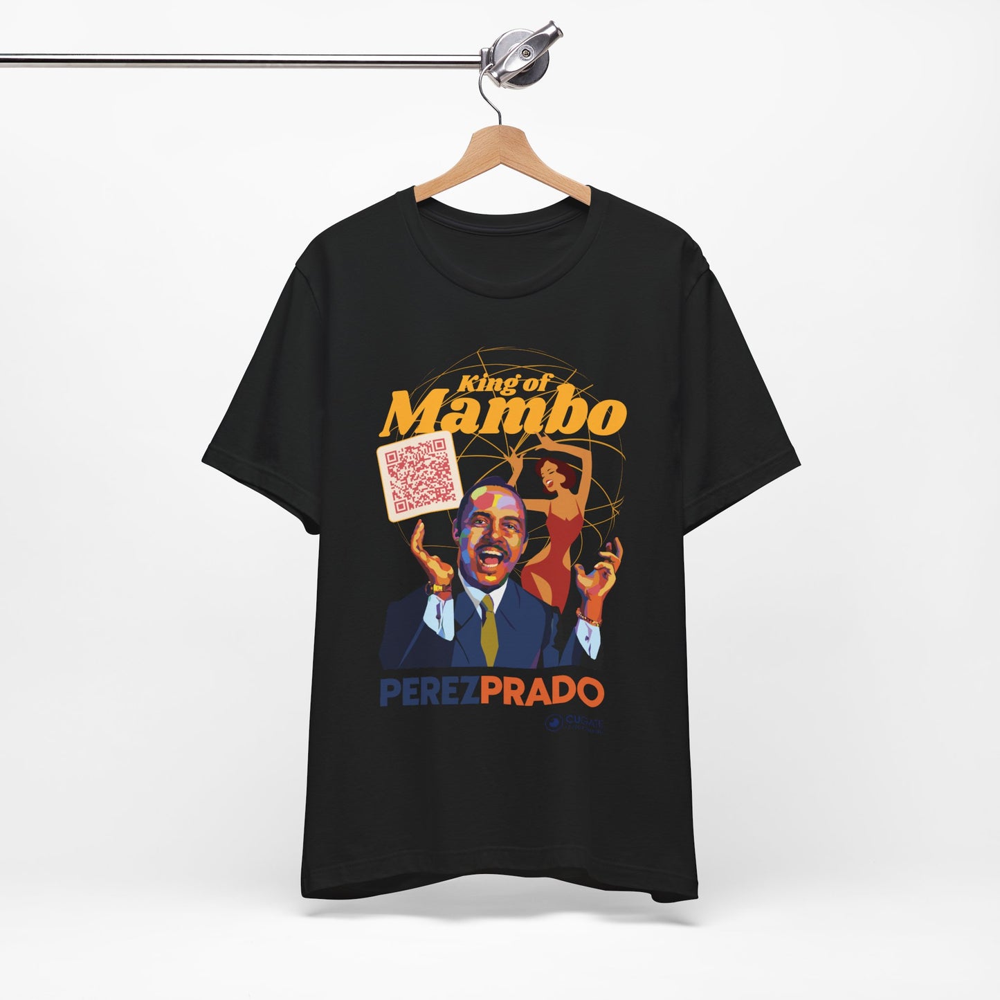 King of Mambo - Perez Prado Vive T-Shirt, Mambo T-Shirt Latin Music T-Shirt (QR-Playlist Included)