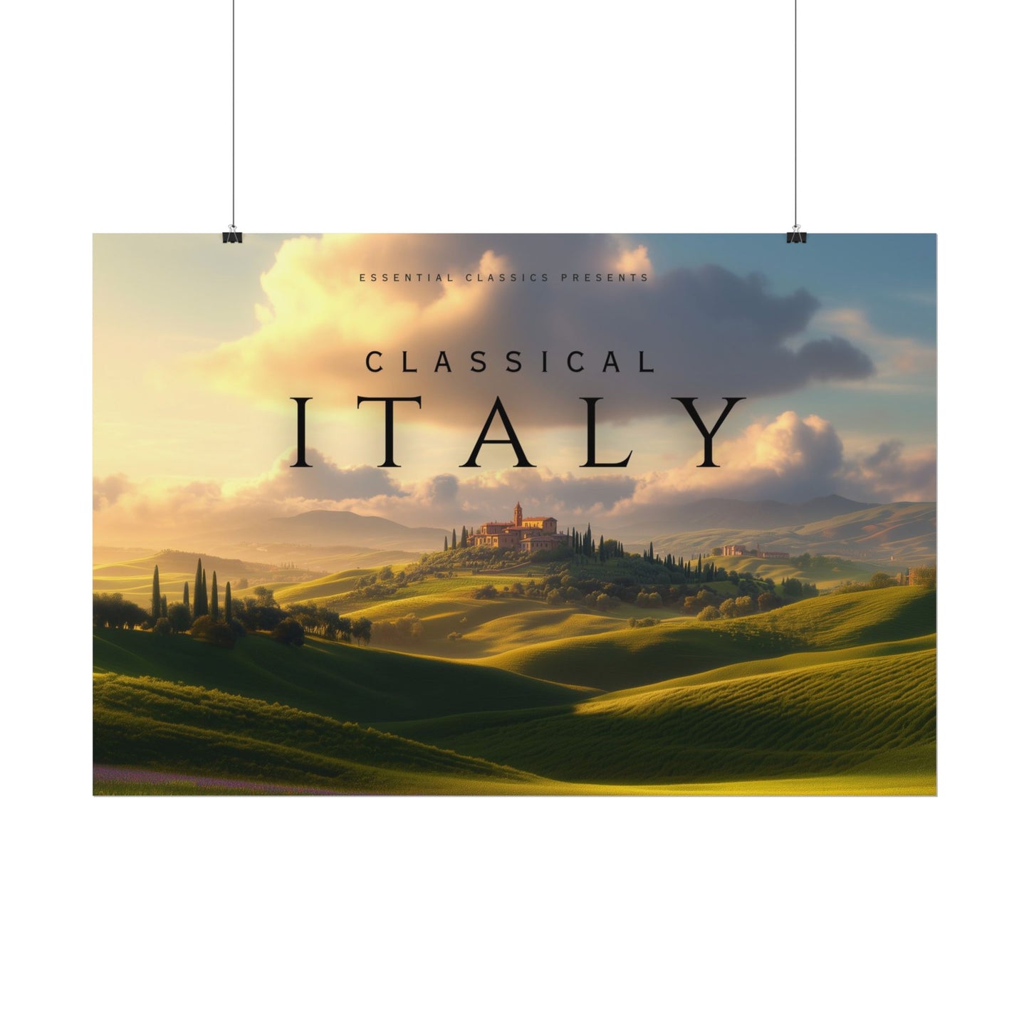 Italian Classical Music - Dramatic Art Print, Italian Country Side Poster, Musical Heritage of Italy Poster